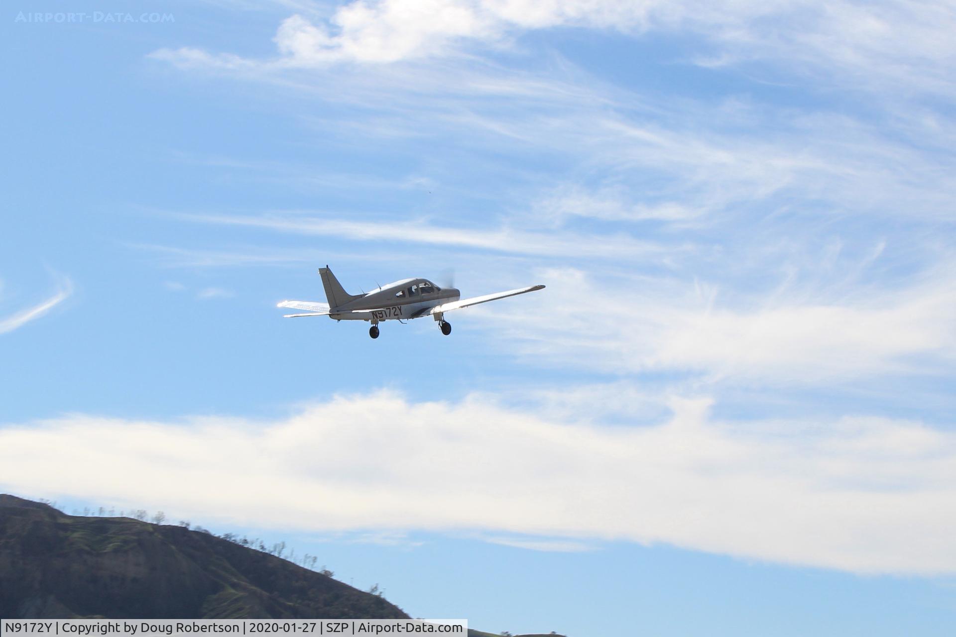 N9172Y, 1985 Piper PA-28-161 C/N 28-8616034, 1985 Piper PA-28-161 WARRIOR, Lycoming O-320, takeoff climb Rwy 22