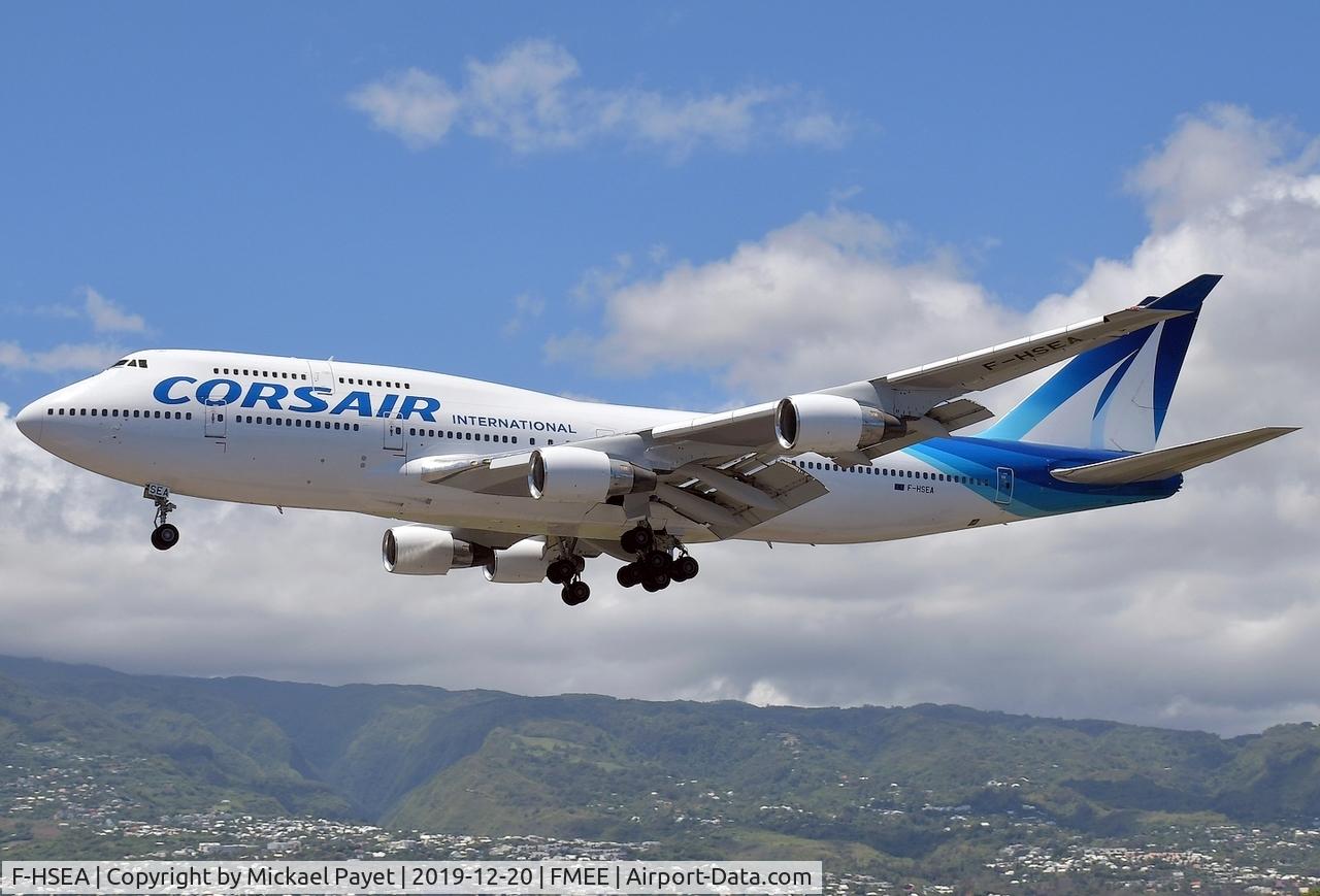 F-HSEA, 1992 Boeing 747-422 C/N 26877, Landing rwy 14