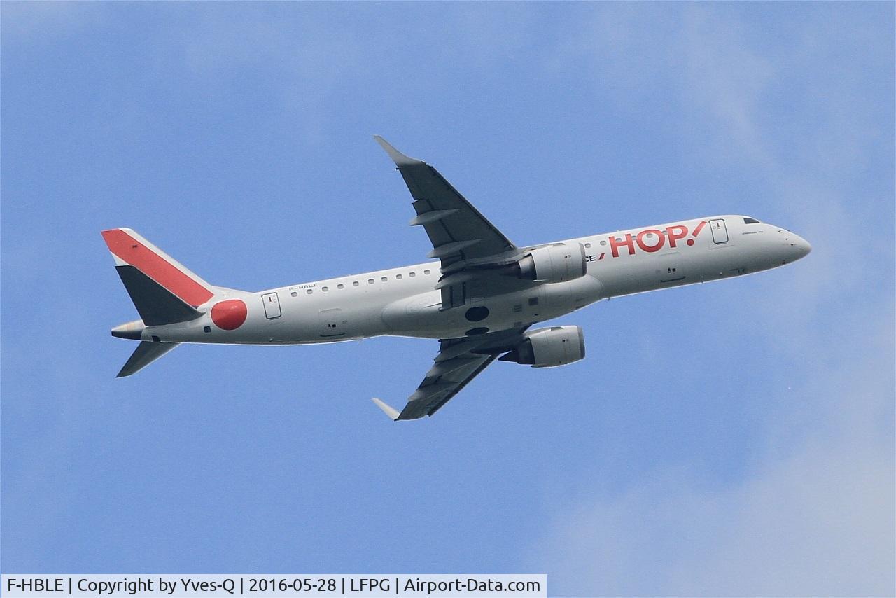 F-HBLE, 2007 Embraer 190AR (ERJ-190-100IGW) C/N 19000123, Embraer 190LR, Climbing from rwy 06R, Roissy Charles De Gaulle airport (LFPG-CDG)