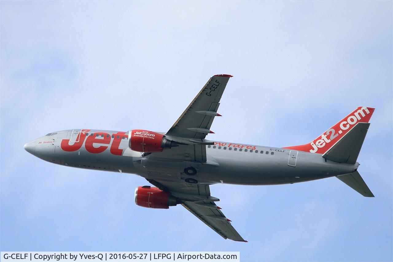 G-CELF, 1988 Boeing 737-377 C/N 24302, Boeing 737-377, Take off rwy 27L, Roissy Charles De Gaulle airport (LFPG-CDG)