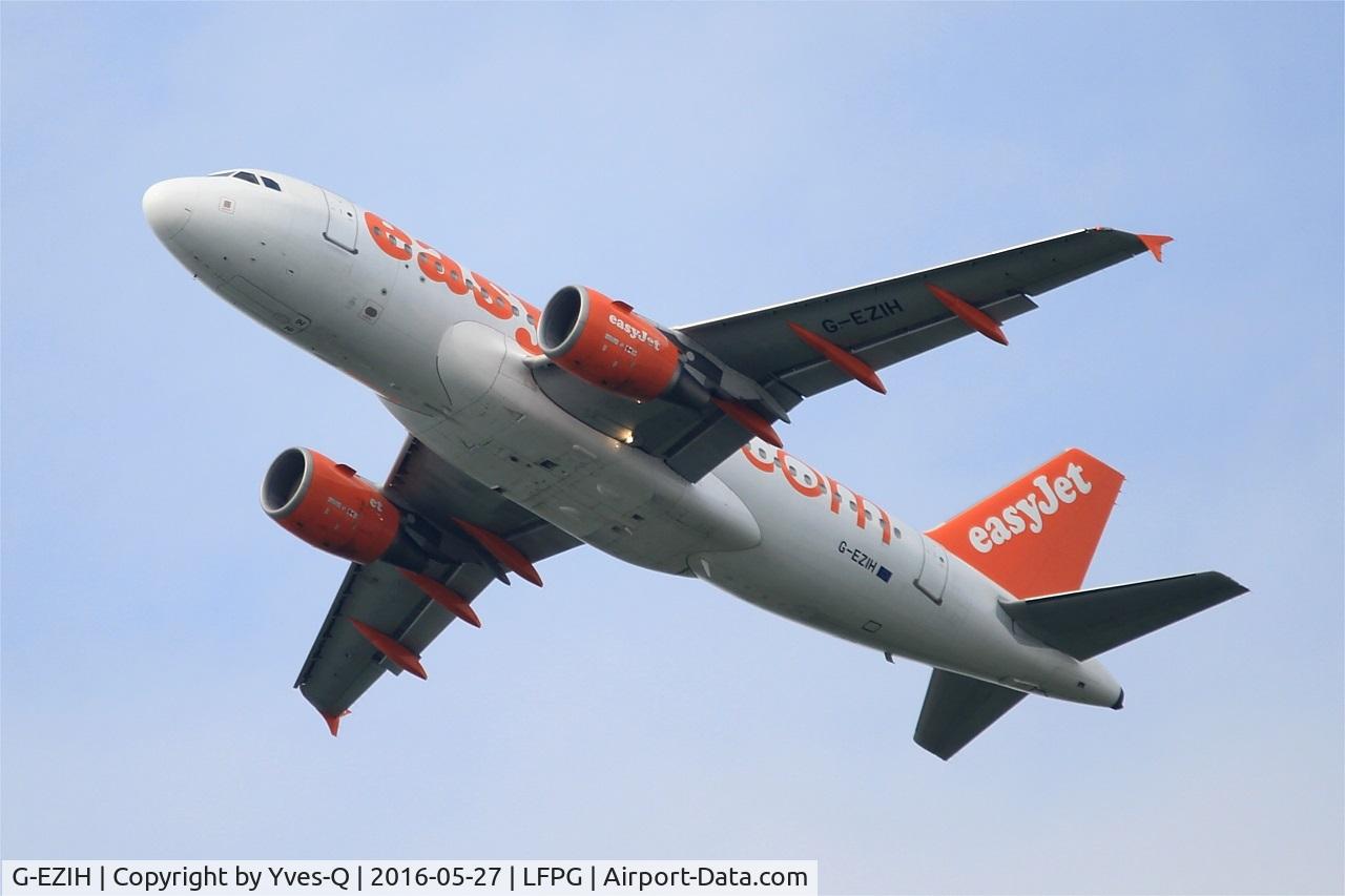 G-EZIH, 2005 Airbus A319-111 C/N 2463, Airbus A319-111, Take off rwy 27L, Roissy Charles De Gaulle airport (LFPG-CDG)