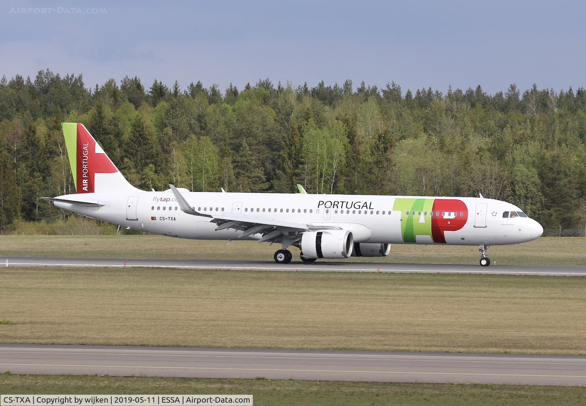 CS-TXA, 2019 Airbus A321-251NX C/N 8593, RWY 19L