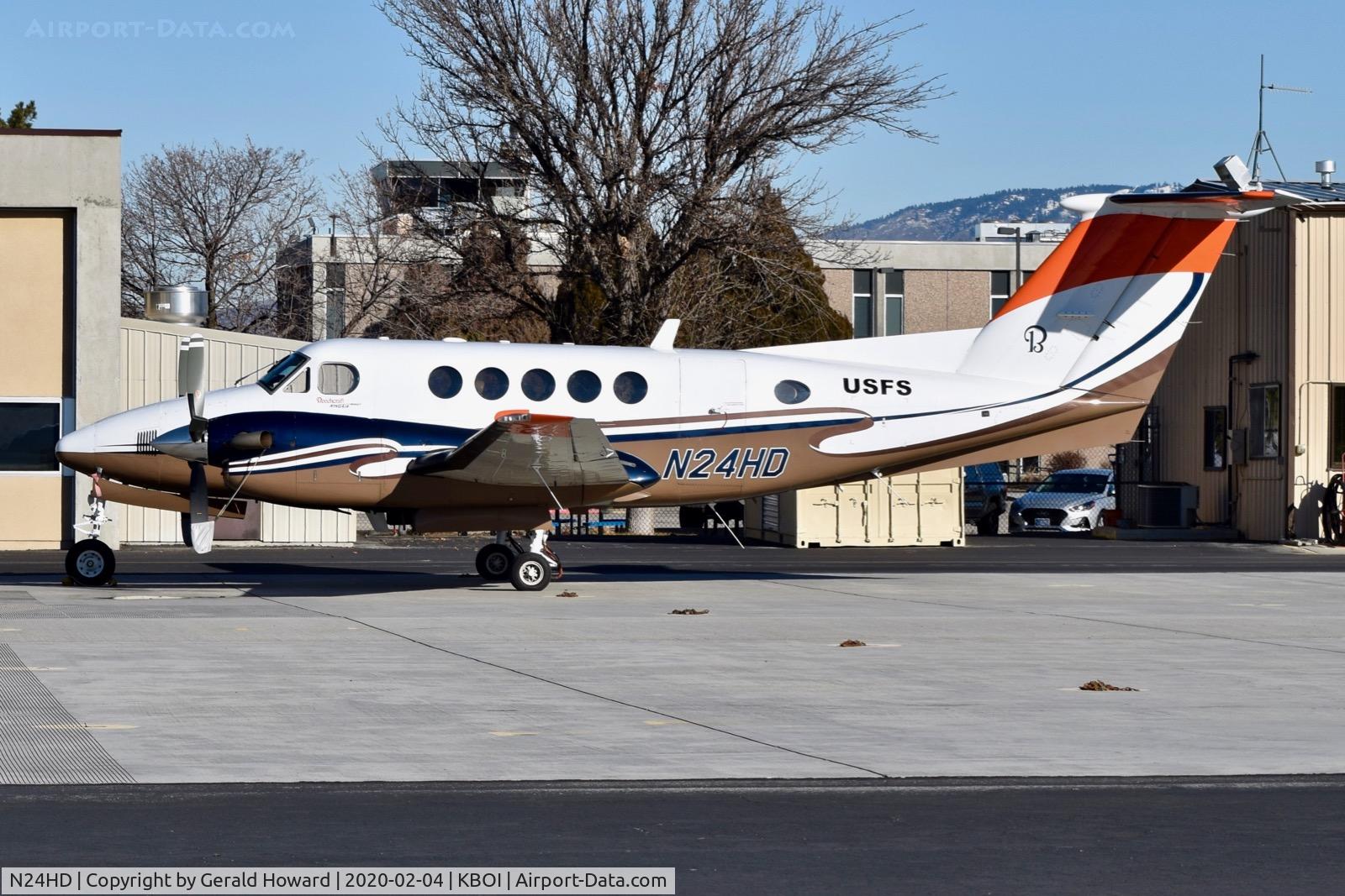 N24HD, 2007 Hawker Beechcraft B200GT King Air C/N BY-18, Parked on the NIFC ramp.