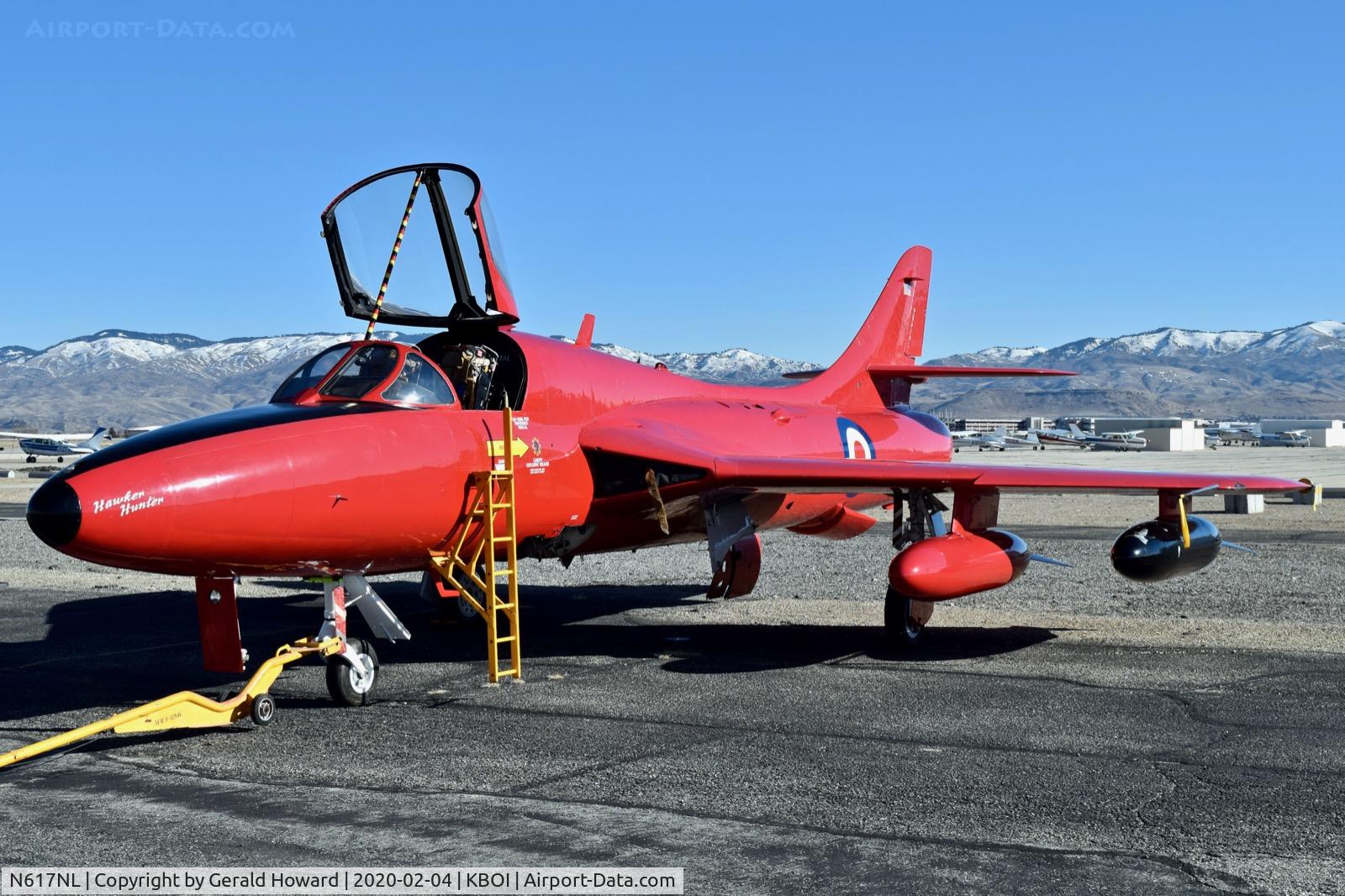 N617NL, 1959 Hawker Hunter T.7 C/N 41H-695449, Parked on south GA ramp.