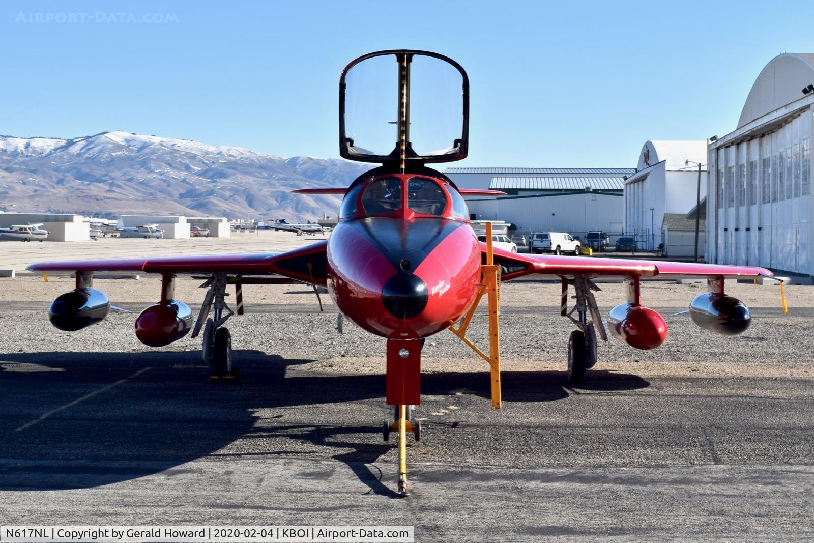 N617NL, 1959 Hawker Hunter T.7 C/N 41H-695449, Parked on south GA ramp.