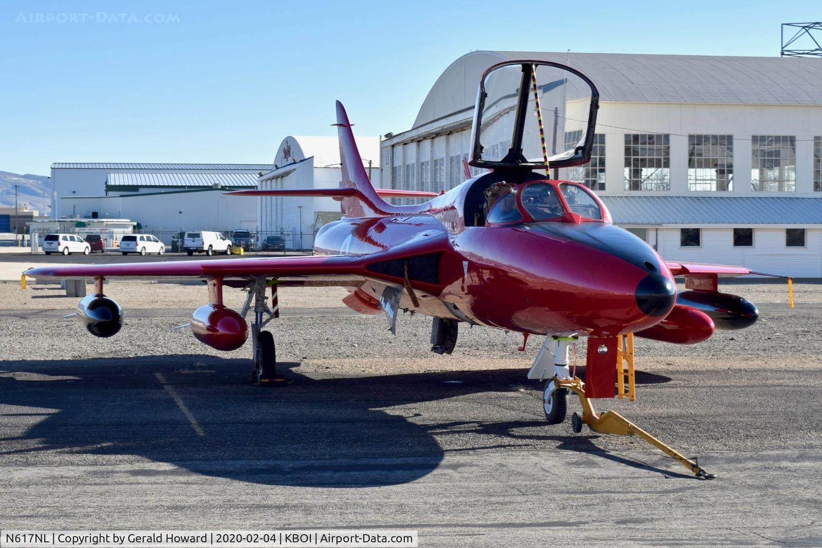 N617NL, 1959 Hawker Hunter T.7 C/N 41H-695449, Parked on south GA ramp.