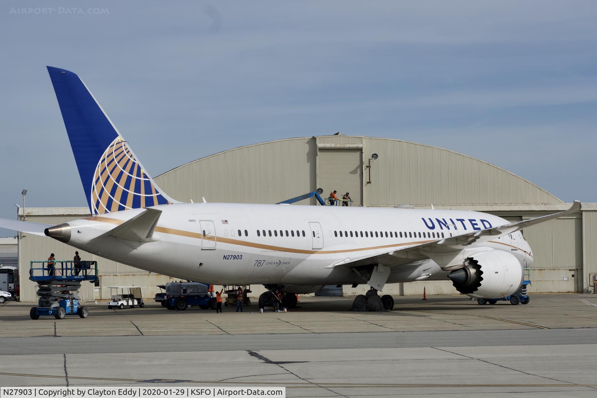 N27903, 2012 Boeing 787-8 Dreamliner C/N 34823, SFO 2020.