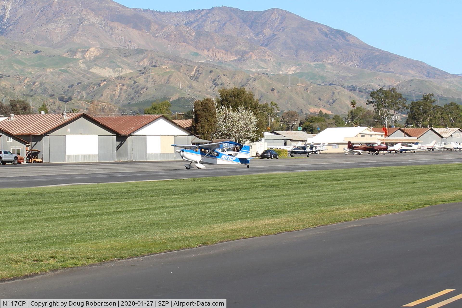 N117CP, American Champion 7GCBC Citabria C/N 1275-99, 1999 American Champion 7GCBC CITABRIA, Lycoming O-320 150 Hp, landing roll Rwy 22