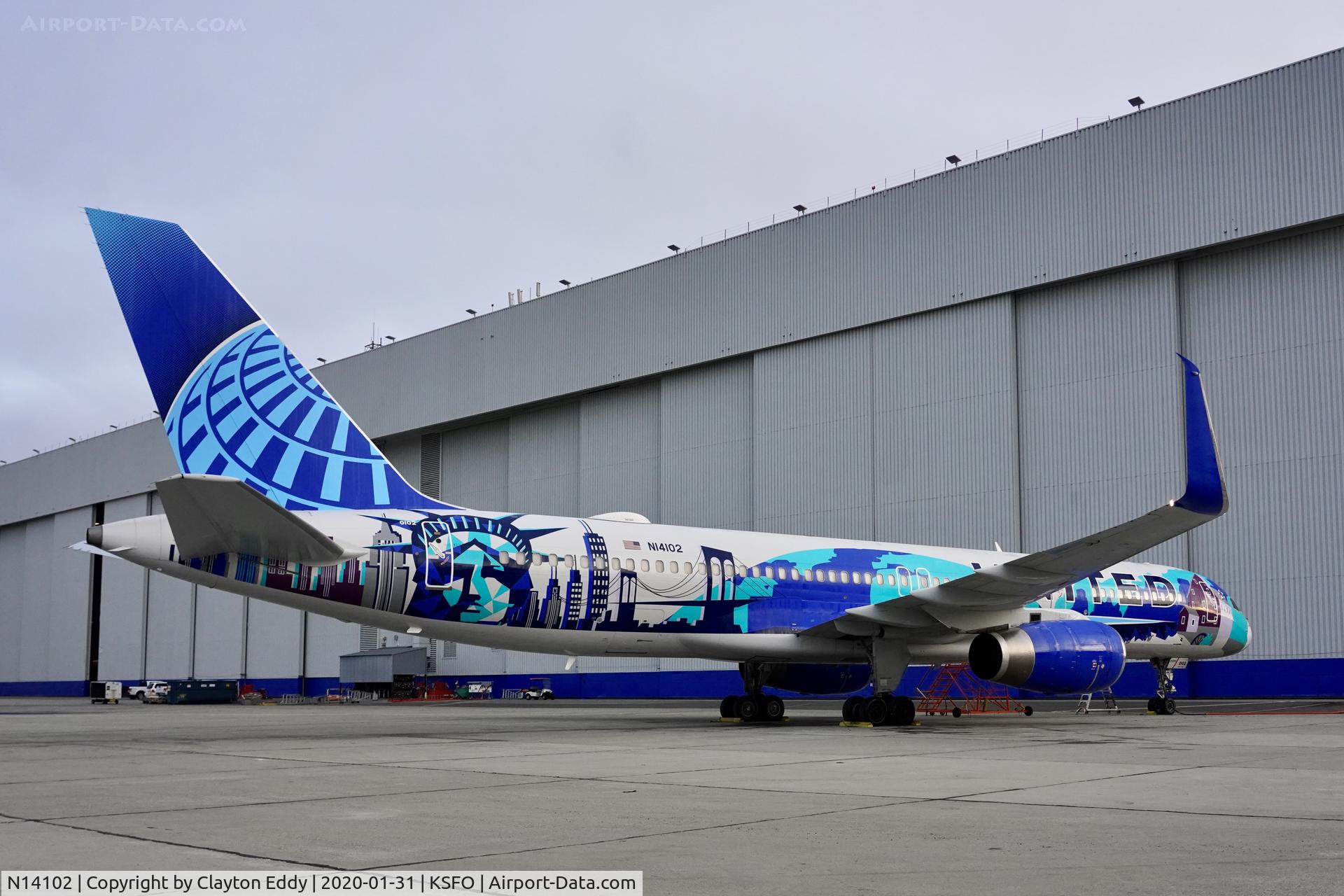 N14102, 1994 Boeing 757-224 C/N 27292, SFO 2020.