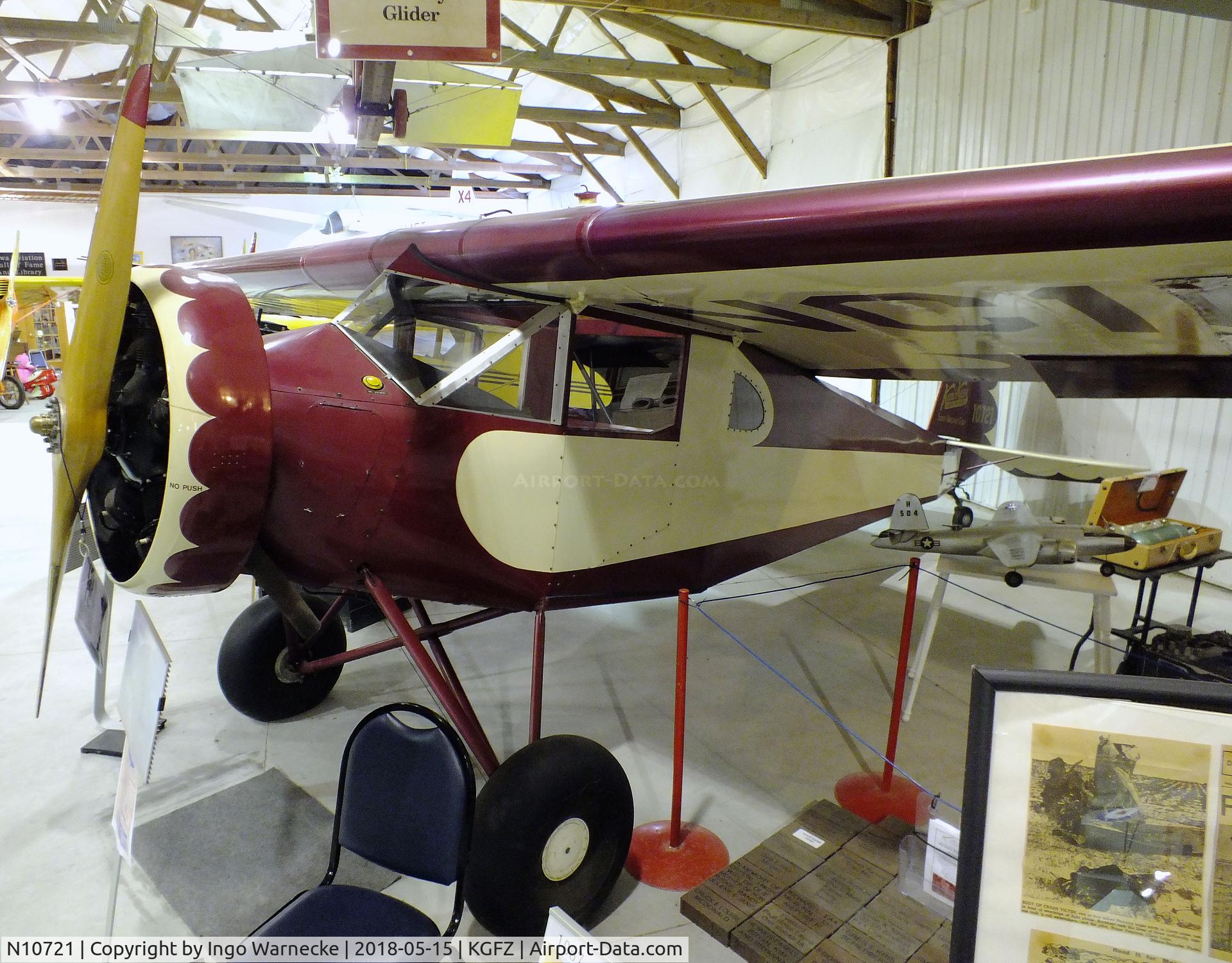 N10721, 1933 Sioux COUPE 90-B C/N 401, Sioux Kari-Keen Coupe 90-B at the Iowa Aviation Museum, Greenfield IA
