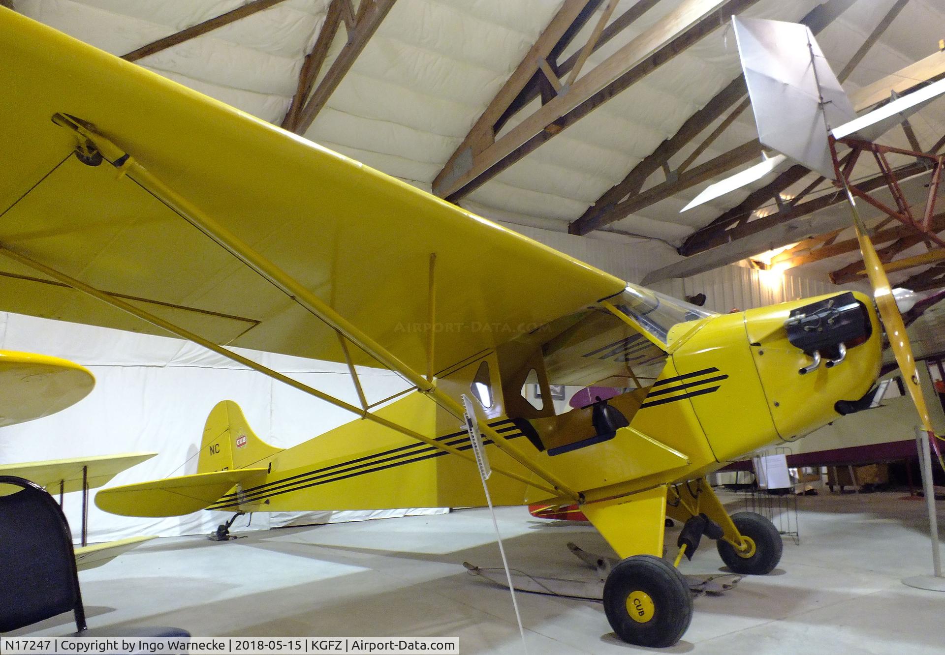 N17247, 1937 Piper J-2 C/N 913, Piper J2 Cub at the Iowa Aviation Museum, Greenfield IA