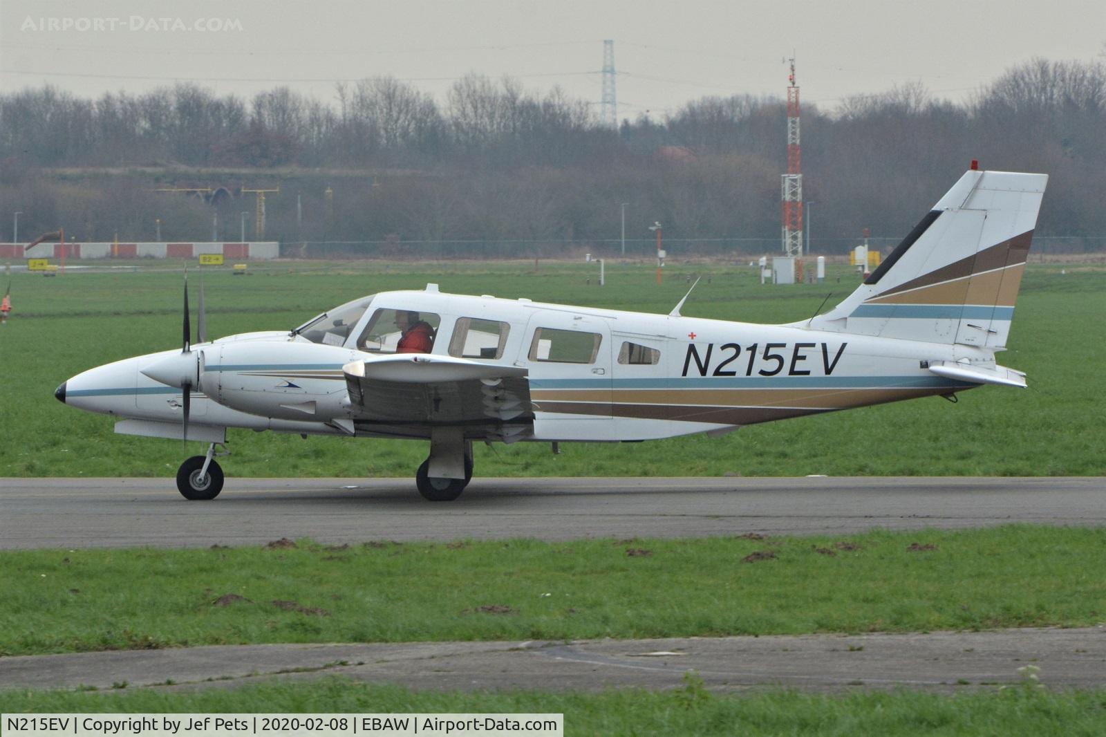 N215EV, Piper PA-34-220T C/N 34-8533002, Visitor at Antwerp Airport.