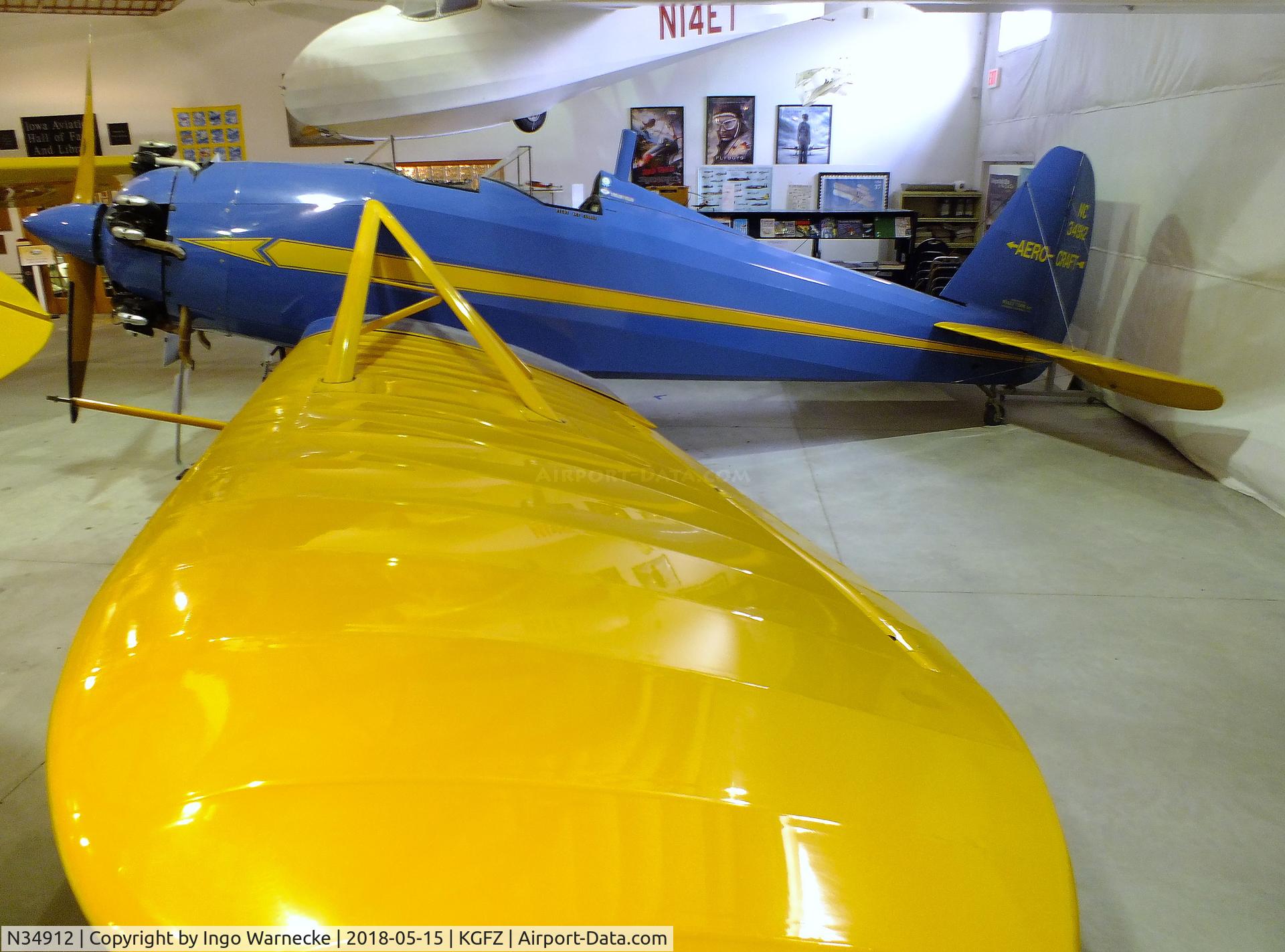 N34912, 1941 Aetna Aerocraft 2SA C/N 4, Timm (Aetna) Aerocraft 2SA at the Iowa Aviation Museum, Greenfield IA