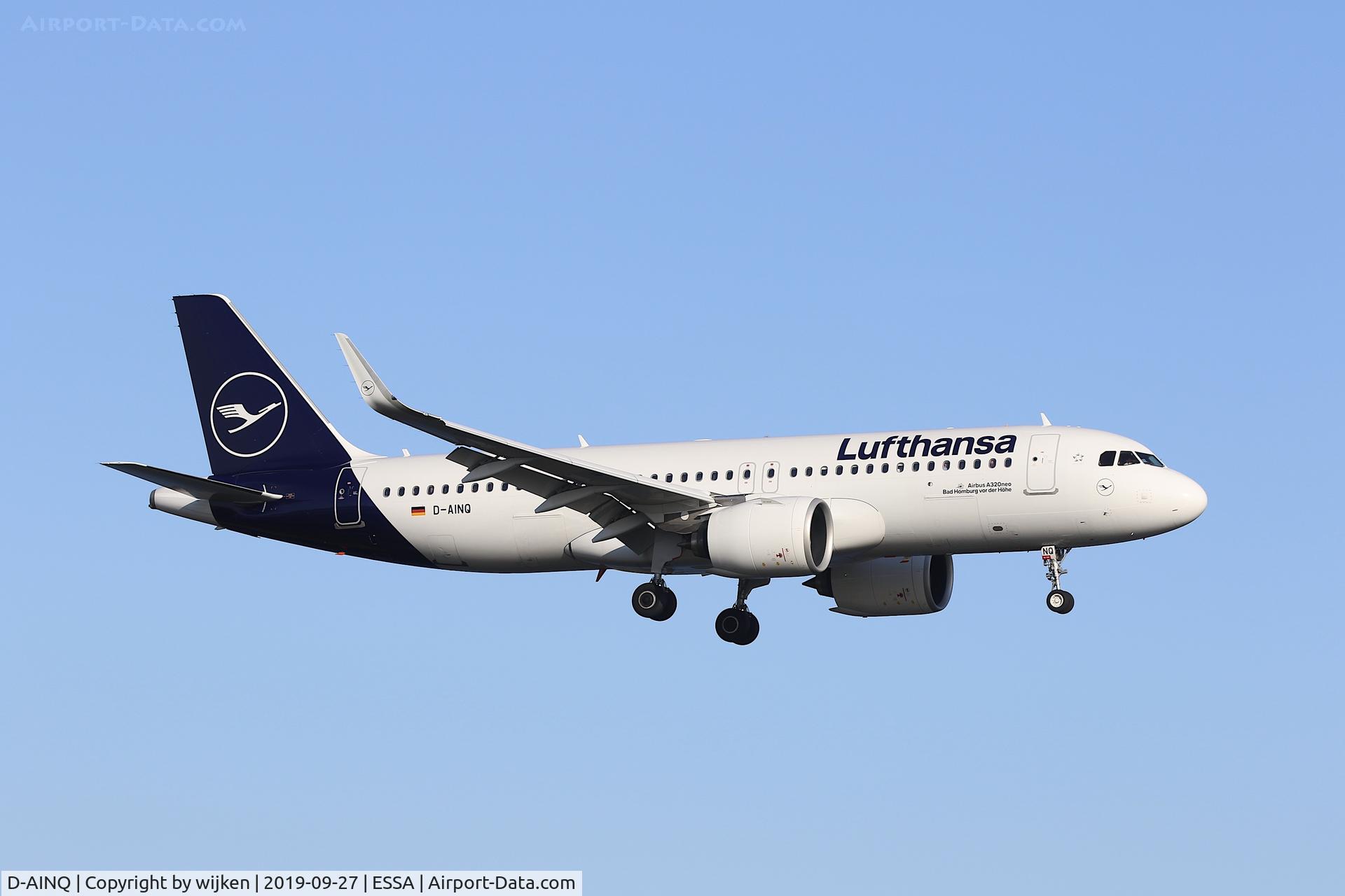D-AINQ, 2019 Airbus A320-271N C/N 8870, RWY 19L