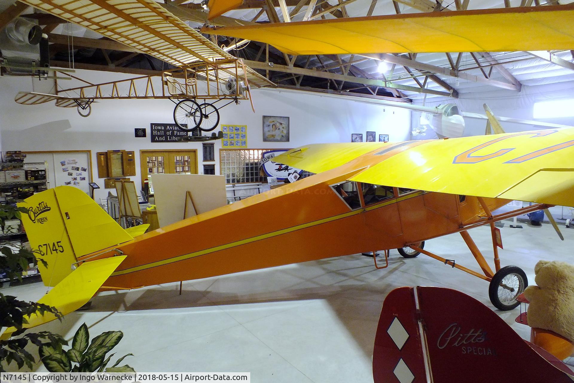 N7145, 1928 Curtiss-Wright Robin C/N 6, Curtiss-Wright Robin at the Iowa Aviation Museum, Greenfield IA