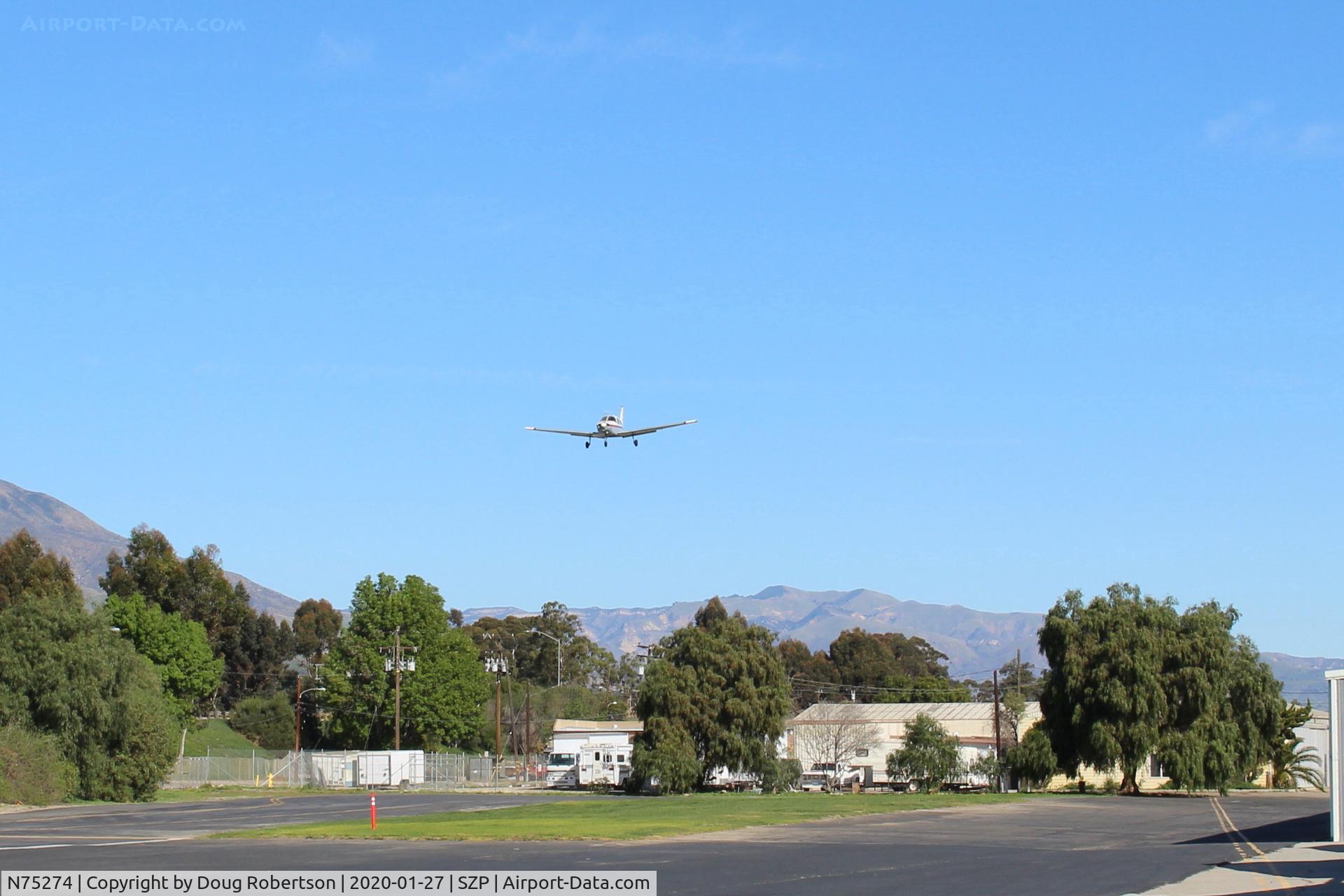 N75274, 1976 Piper PA-28-151 C/N 28-7615278, 1976 Piper PA-28 151 WARRIOR, Lycoming O-320-D3G 160 Hp upgrade, on final Rwy 22