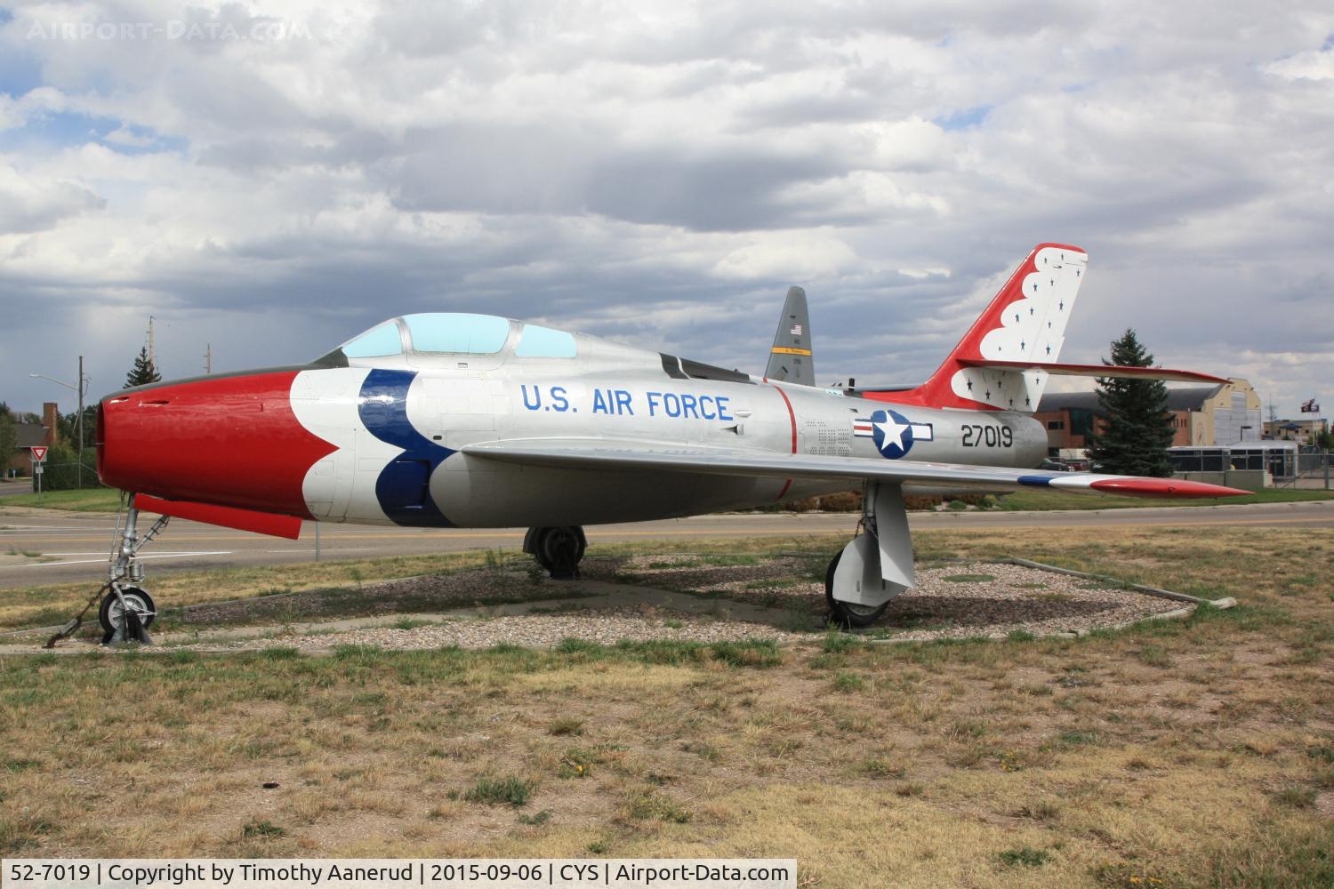 52-7019, 1952 Republic F-84F Thunderstreak C/N Not found 52-7019, 1952 Republic F-84F Thunderstreak, 52-7019