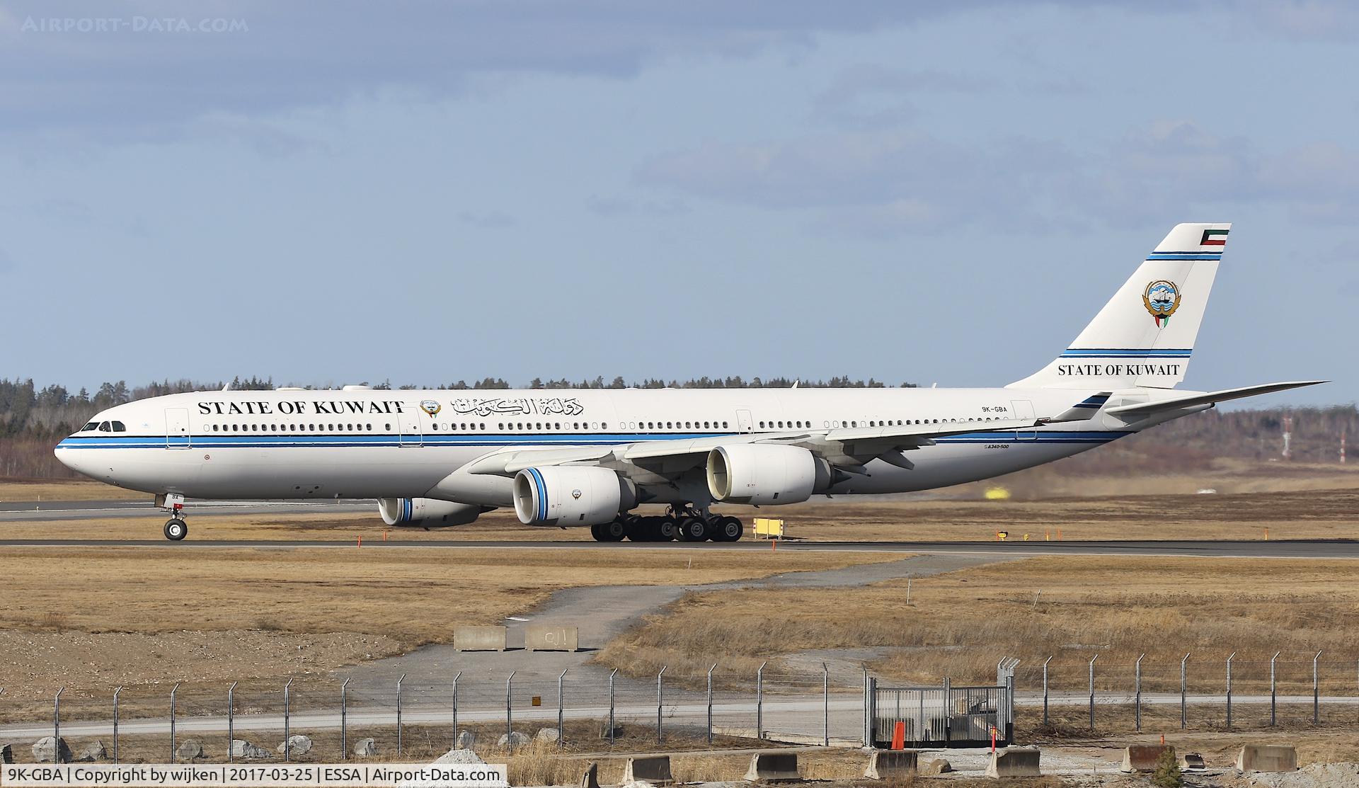 9K-GBA, 2009 Airbus A340-542 C/N 1091, RWY 01L