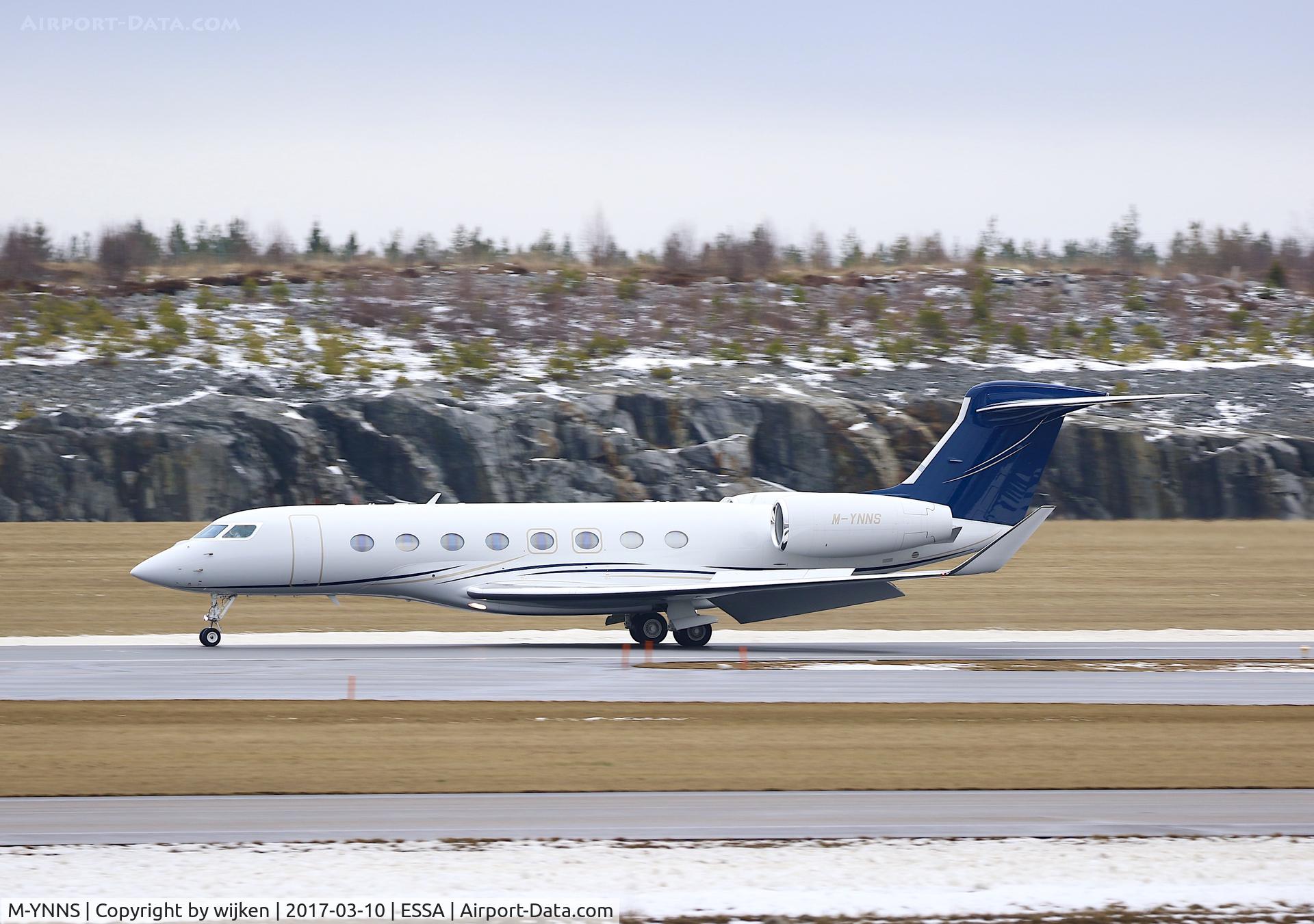 M-YNNS, 2019 Gulfstream G-VI (G650ER) C/N 6394, RWY 01R