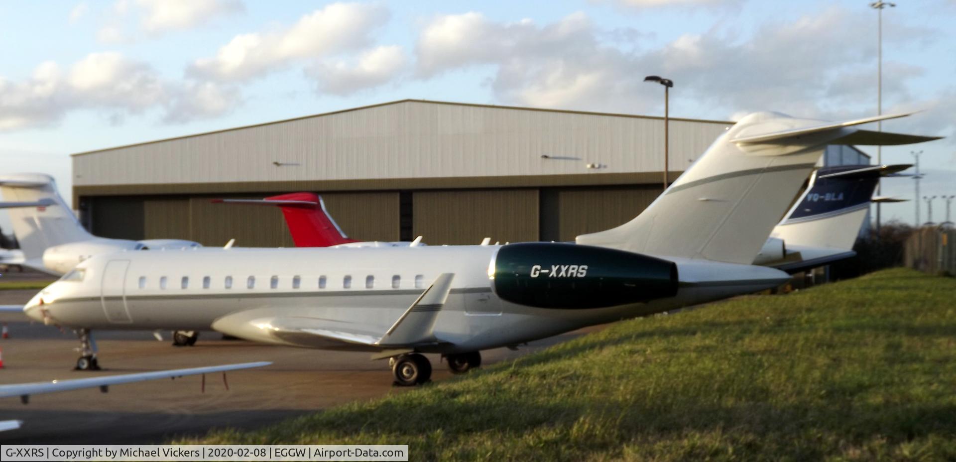 G-XXRS, 2004 Bombardier BD-700-1A10 Global Express C/N 9169, Parked on Harrods ramp