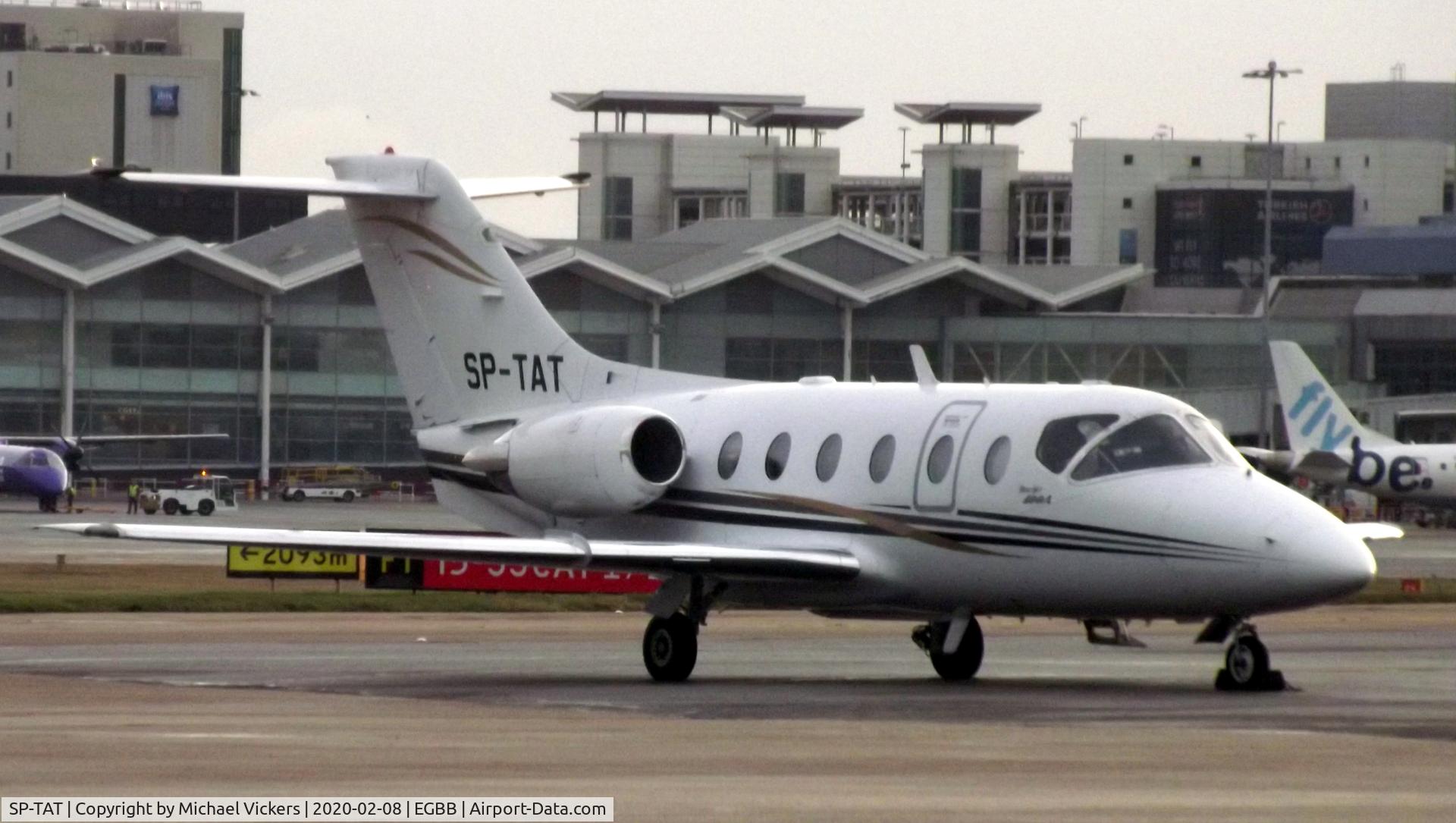 SP-TAT, 2000 Raytheon Beechjet 400A C/N RK-267, parked on the elmdon apron