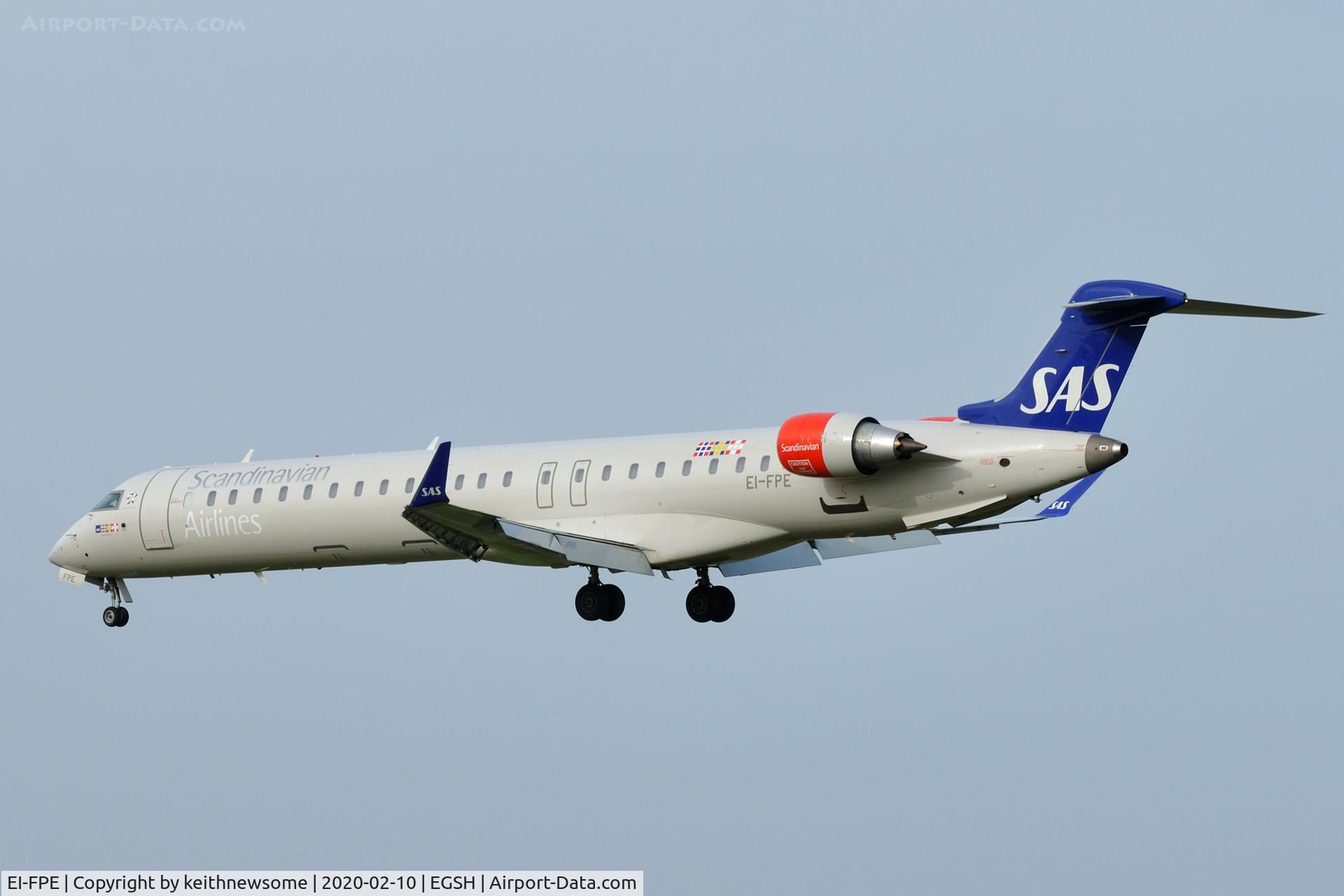 EI-FPE, 2016 Bombardier CRJ-900LR (CL-600-2D24) C/N 15402, Arriving at Norwich from Copenhagen, for paintwork.