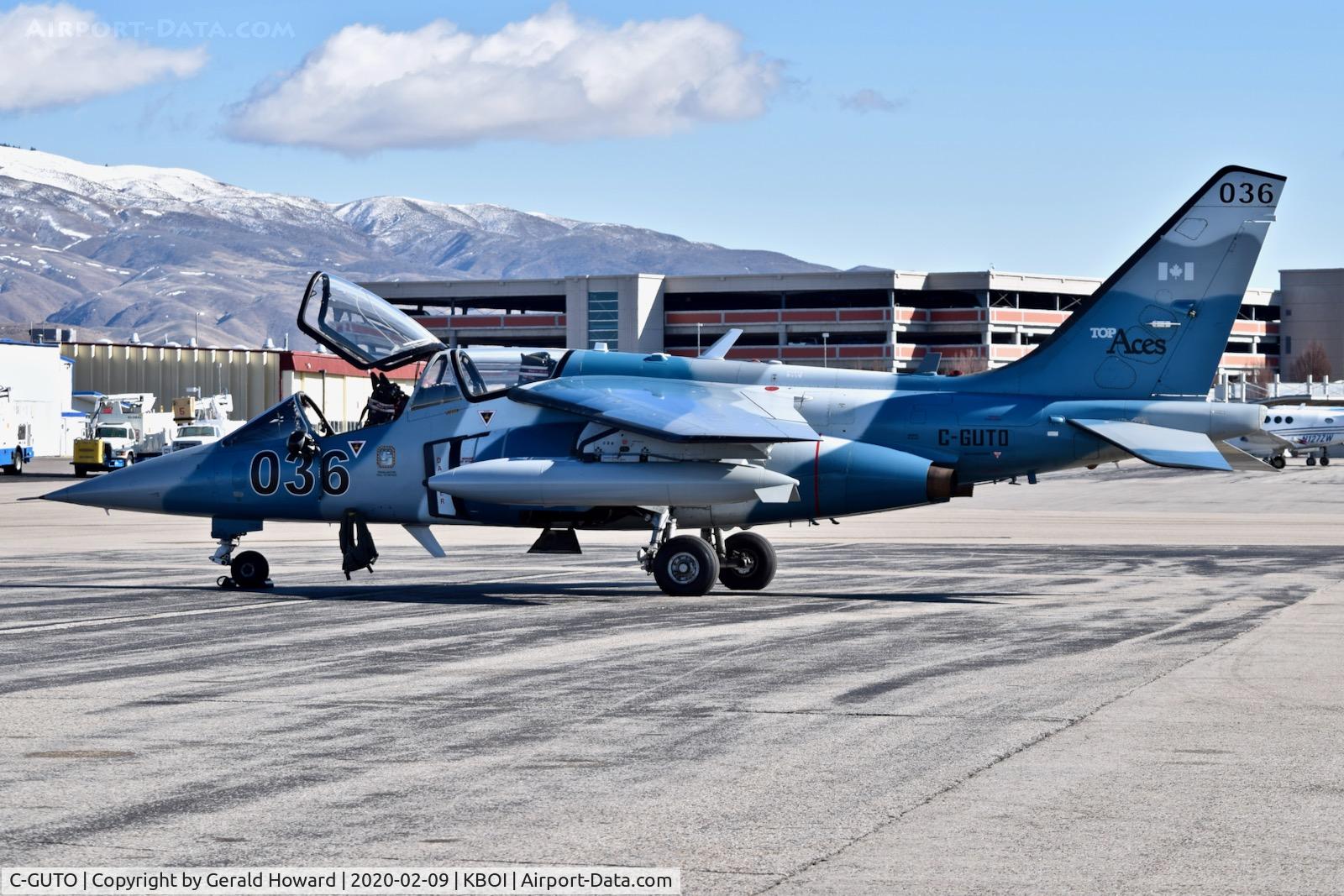 C-GUTO, 1980 Dassault-Dornier Alpha Jet A C/N 0036, Parked on the north GA ramp.