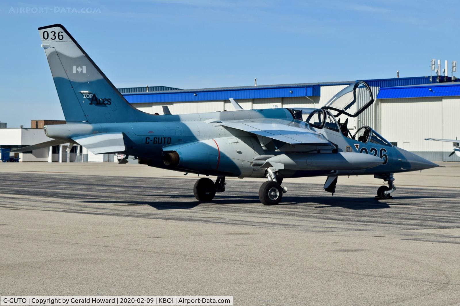 C-GUTO, 1980 Dassault-Dornier Alpha Jet A C/N 0036, Parked on the north GA ramp.