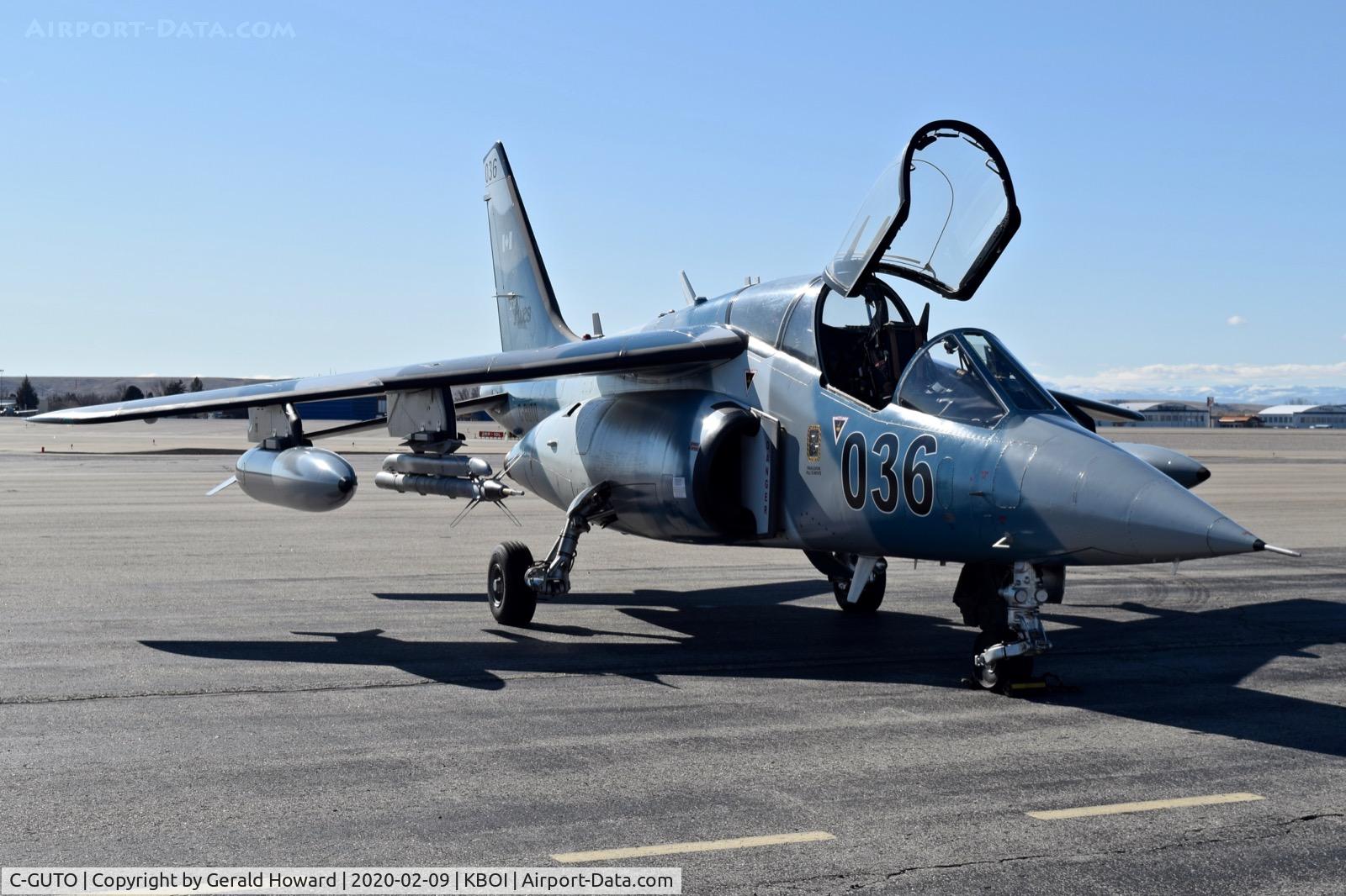 C-GUTO, 1980 Dassault-Dornier Alpha Jet A C/N 0036, Parked on the north GA ramp.