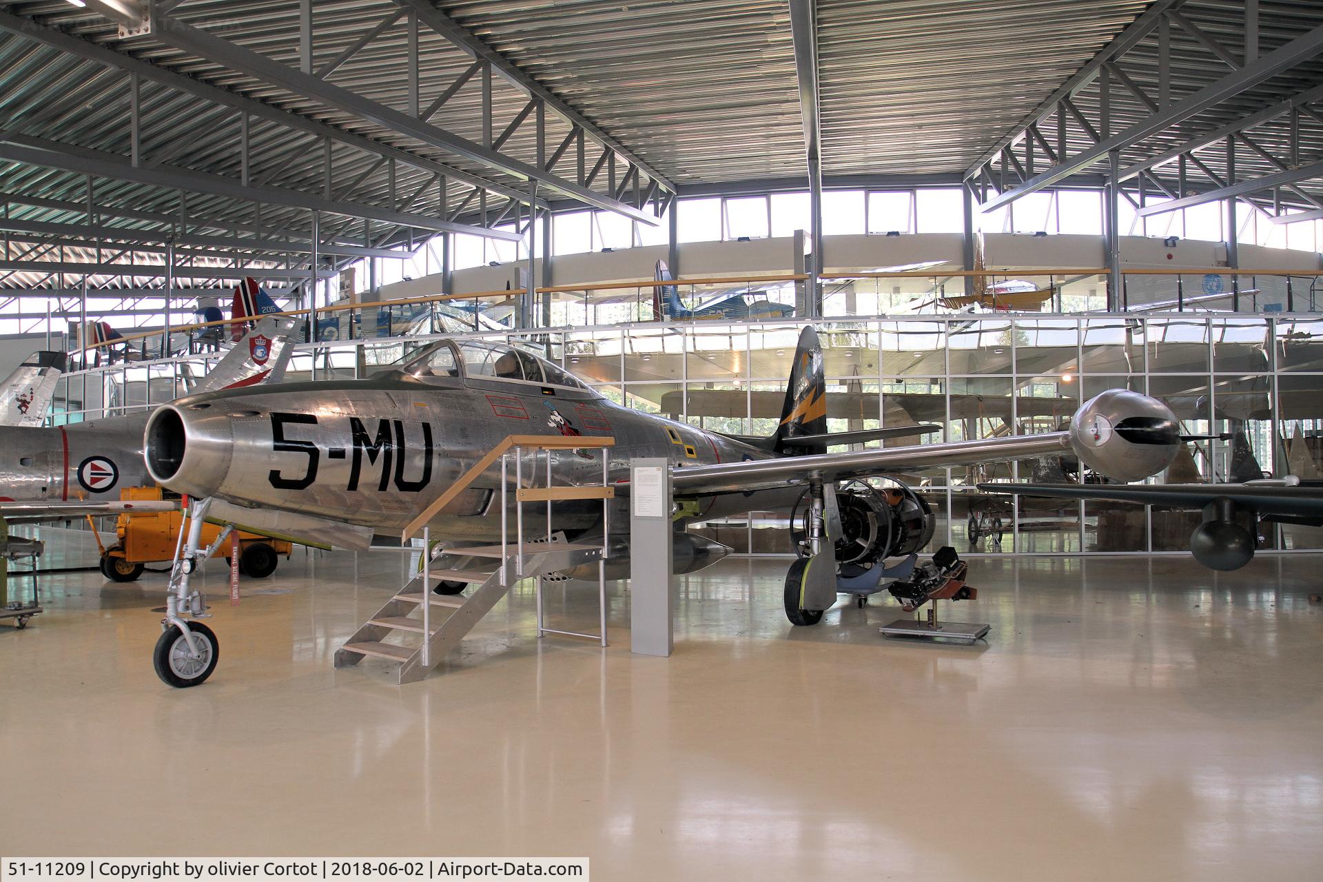 51-11209, 1951 Republic F-84G Thunderjet C/N 2142-1660B, beautiful museum next to Oslo airport