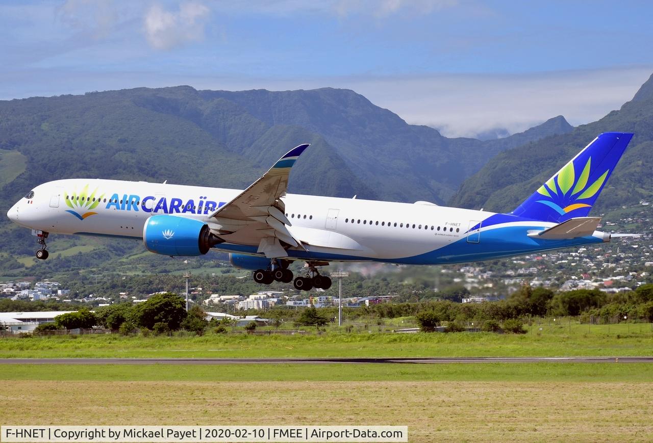 F-HNET, 2017 Airbus A350-941 C/N 0091, Landing RWY 14 ..