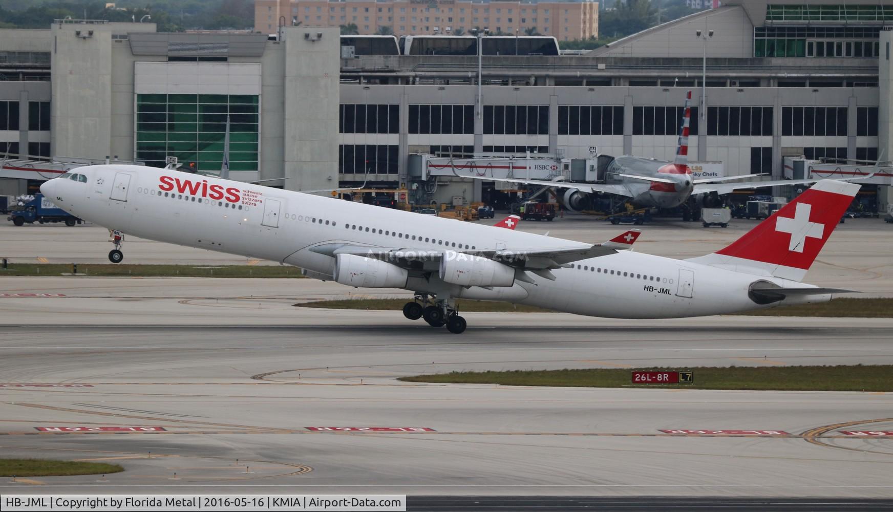 HB-JML, 1999 Airbus A340-313 C/N 263, MIA 2016