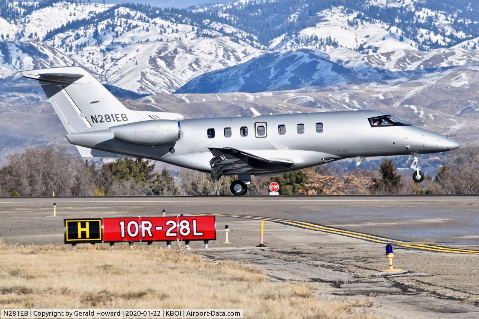 N281EB, 2019 Pilatus PC-24 C/N 160, Landing 10R.