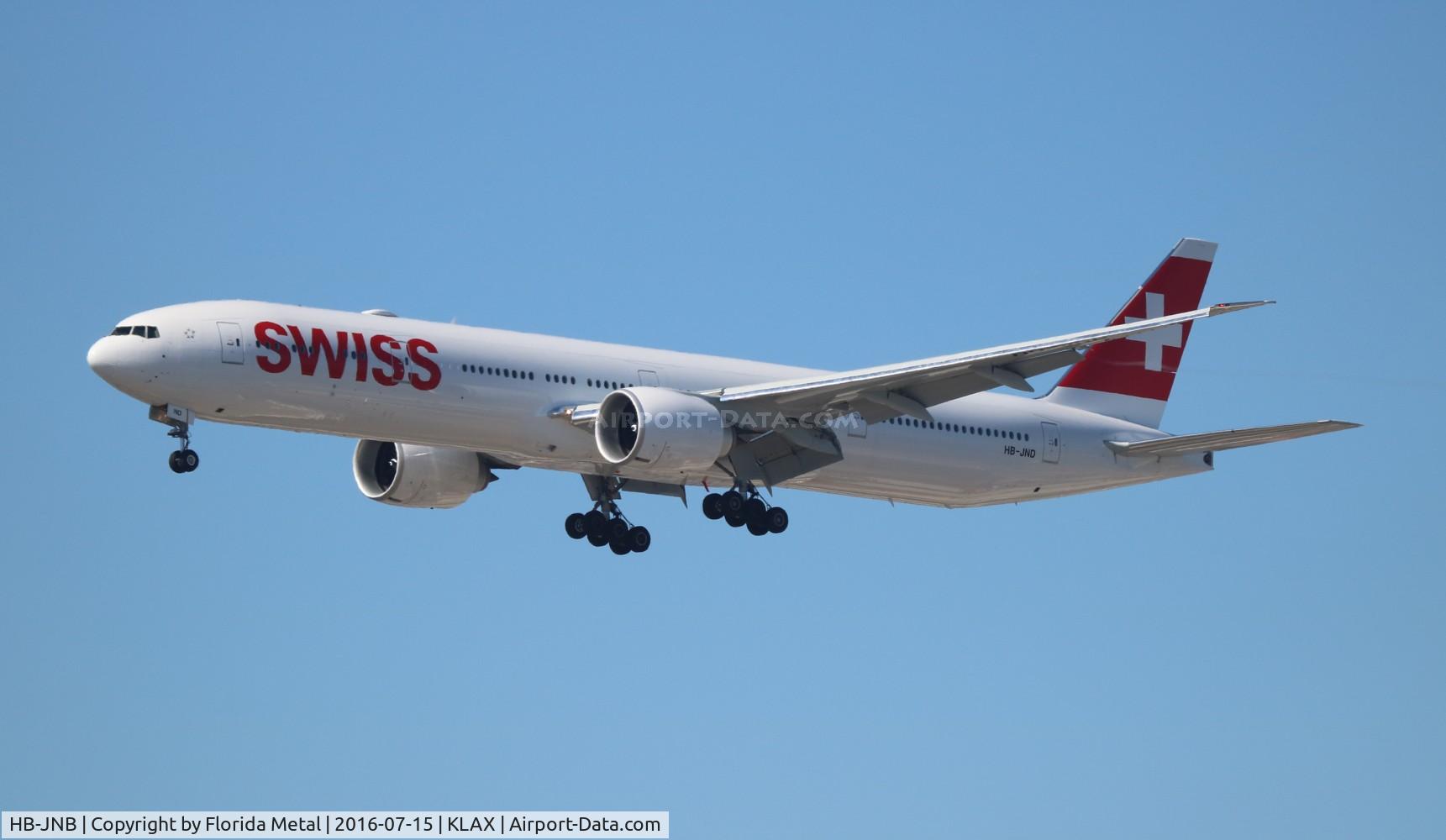 HB-JNB, 2016 Boeing 777-3DE/ER C/N 44583, LAX 2016