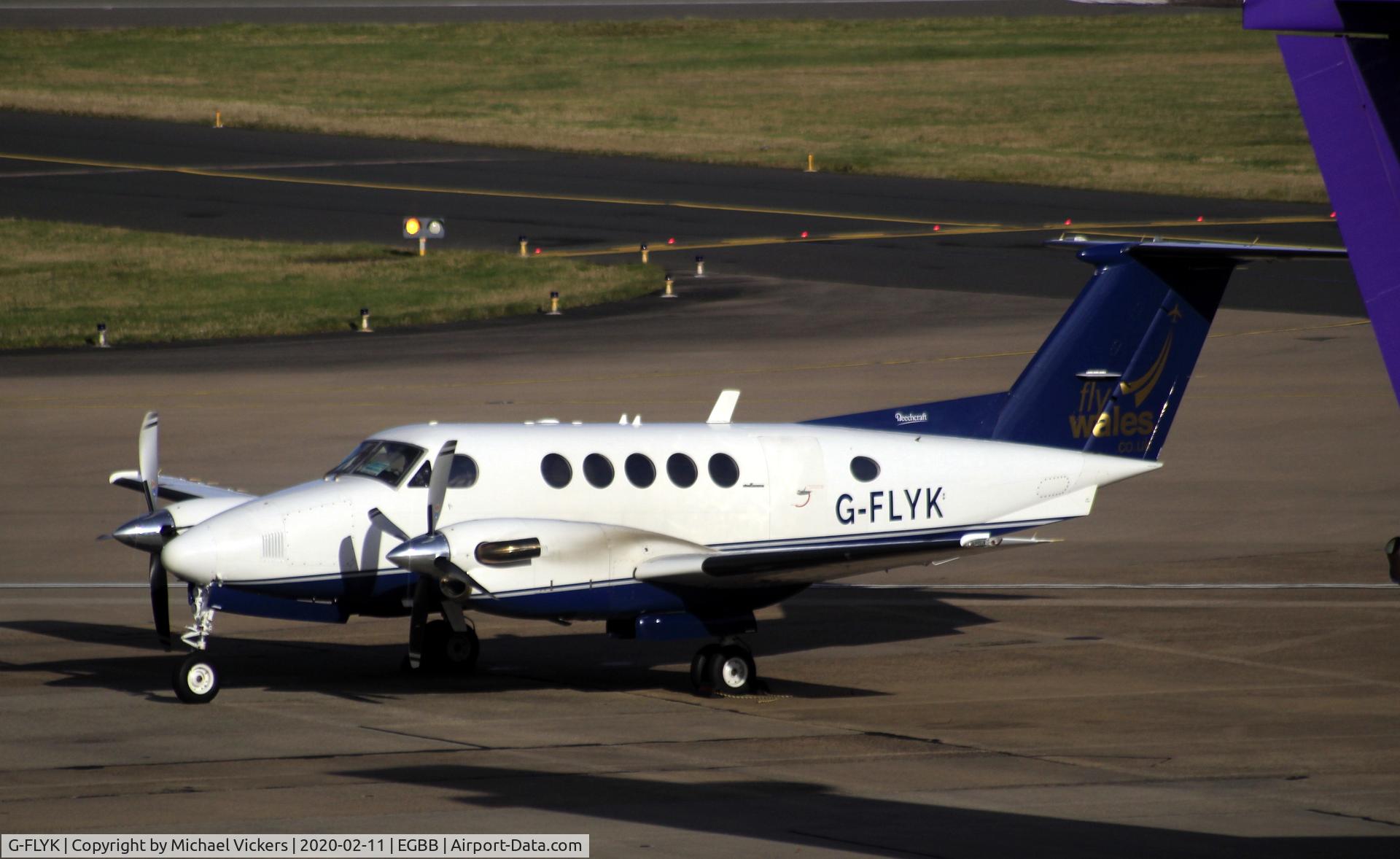G-FLYK, 1981 Beech B200 King Air King Air C/N BB-921, Parked on the elmdon apron