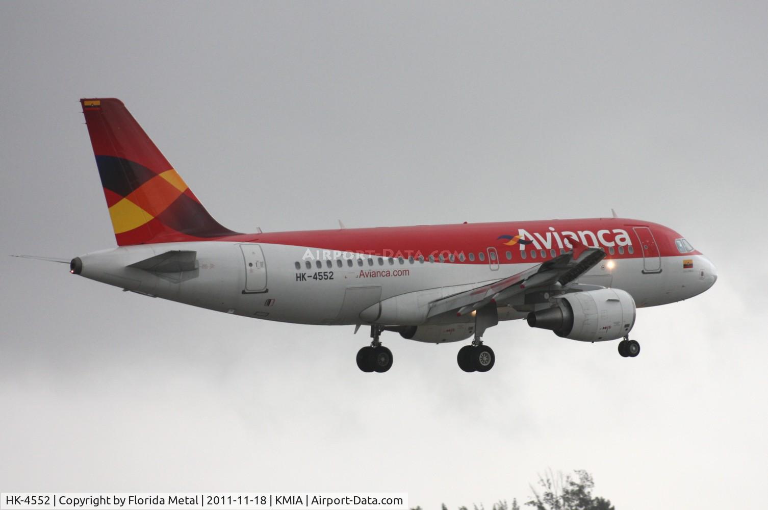 HK-4552, 2008 Airbus A319-115 C/N 3518, MIA 2011