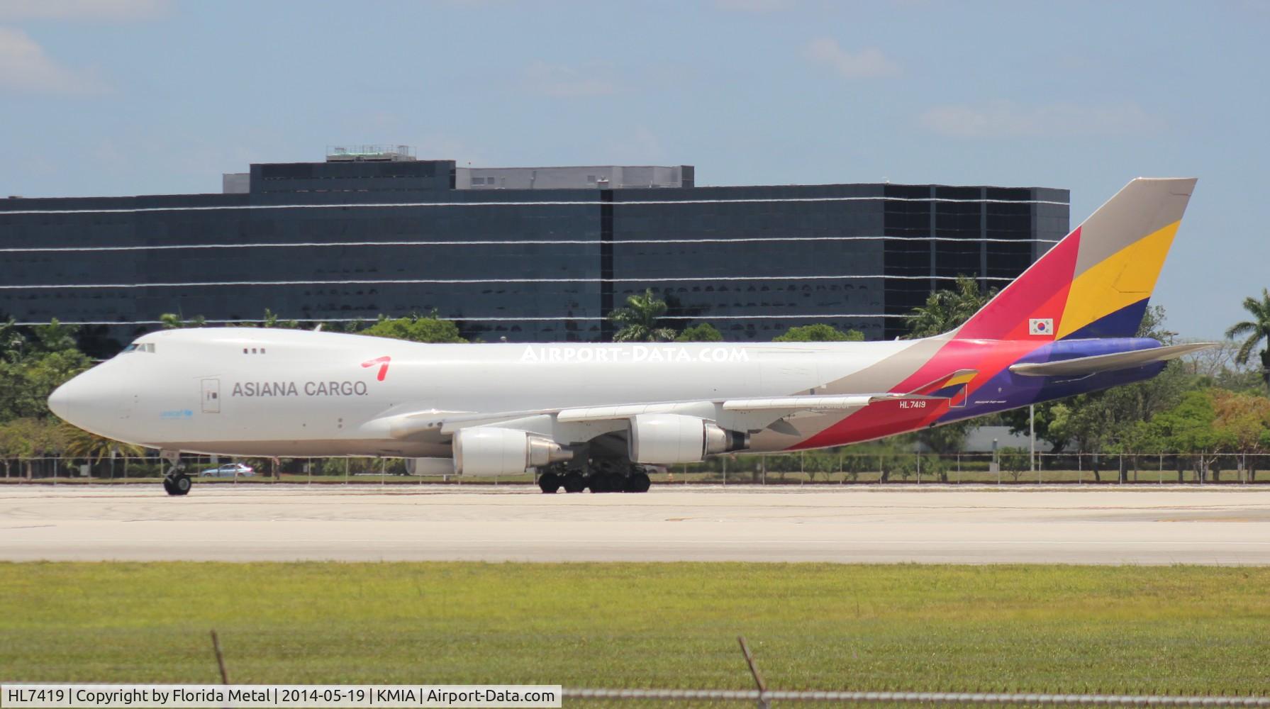 HL7419, 1994 Boeing 747-48EF (SCD) C/N 25781, MIA 2014