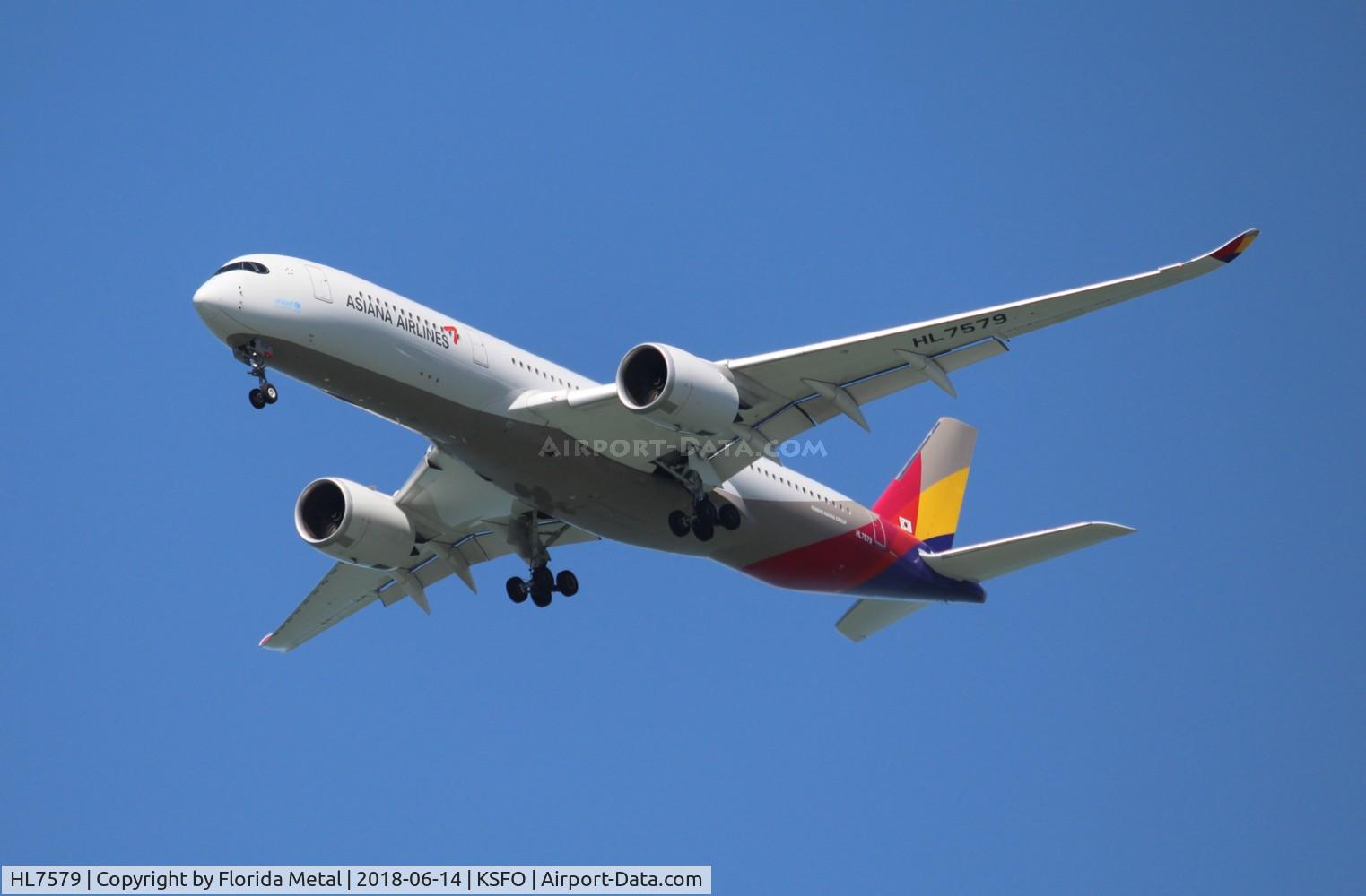 HL7579, 2017 Airbus A350-941 C/N 0176, SFO 2018