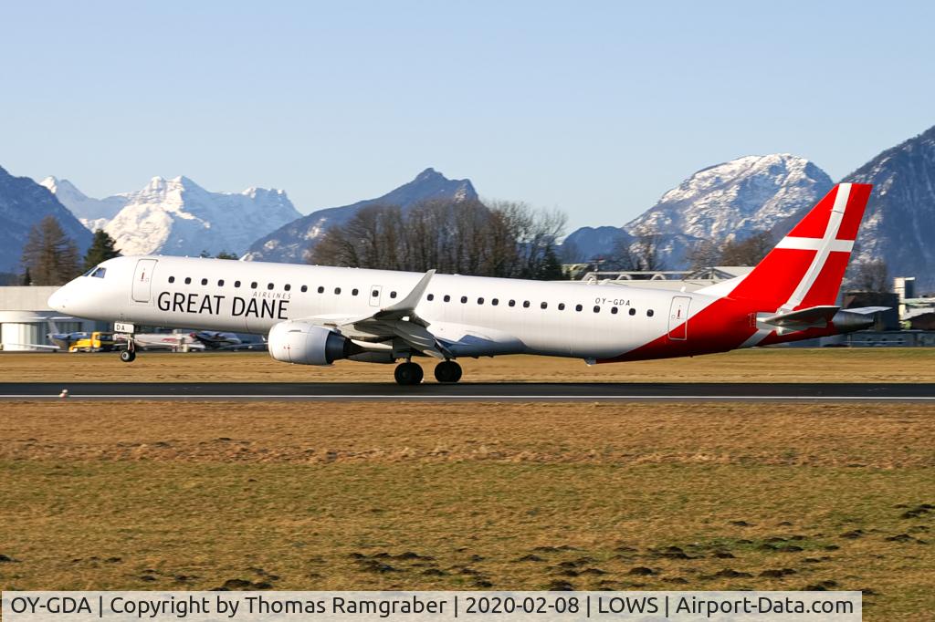 OY-GDA, 2008 Embraer 195LR (ERJ-190-200LR) C/N 19000213, Great Dane Airlines Embraer 195