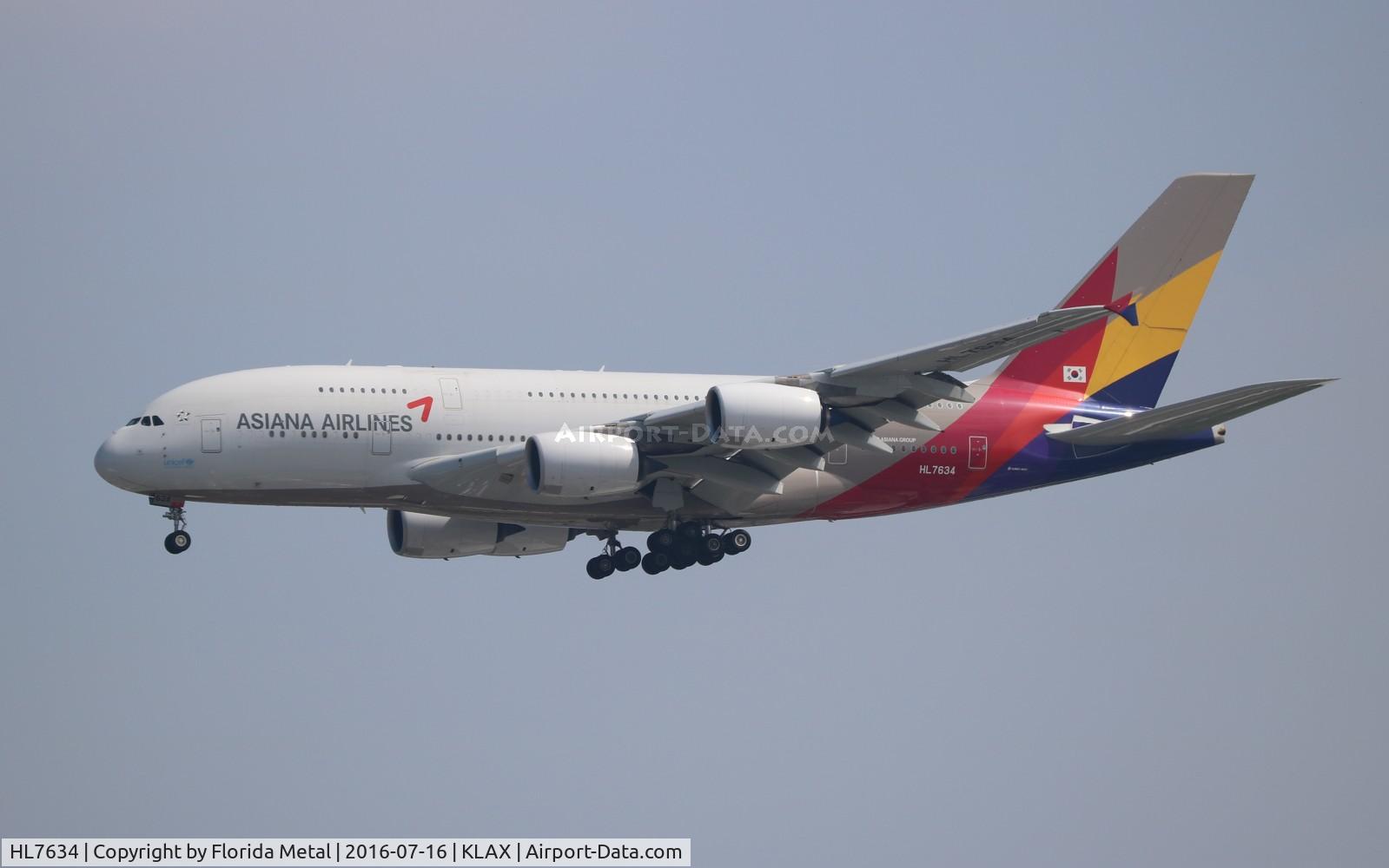 HL7634, 2014 Airbus A380-841 C/N 0179, LAX 2016