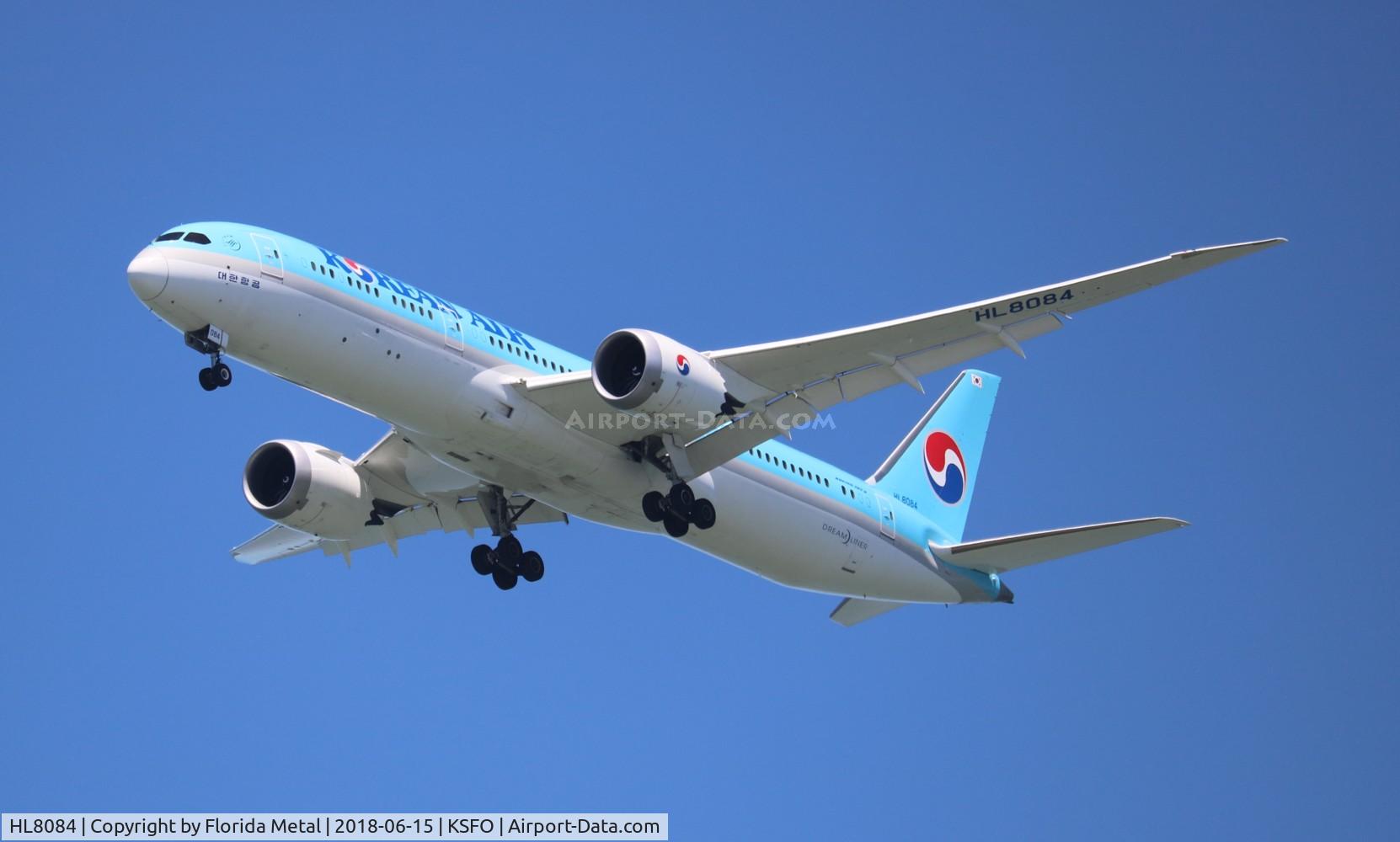 HL8084, 2017 Boeing 787-9 Dreamliner C/N 34813, SFO 2018