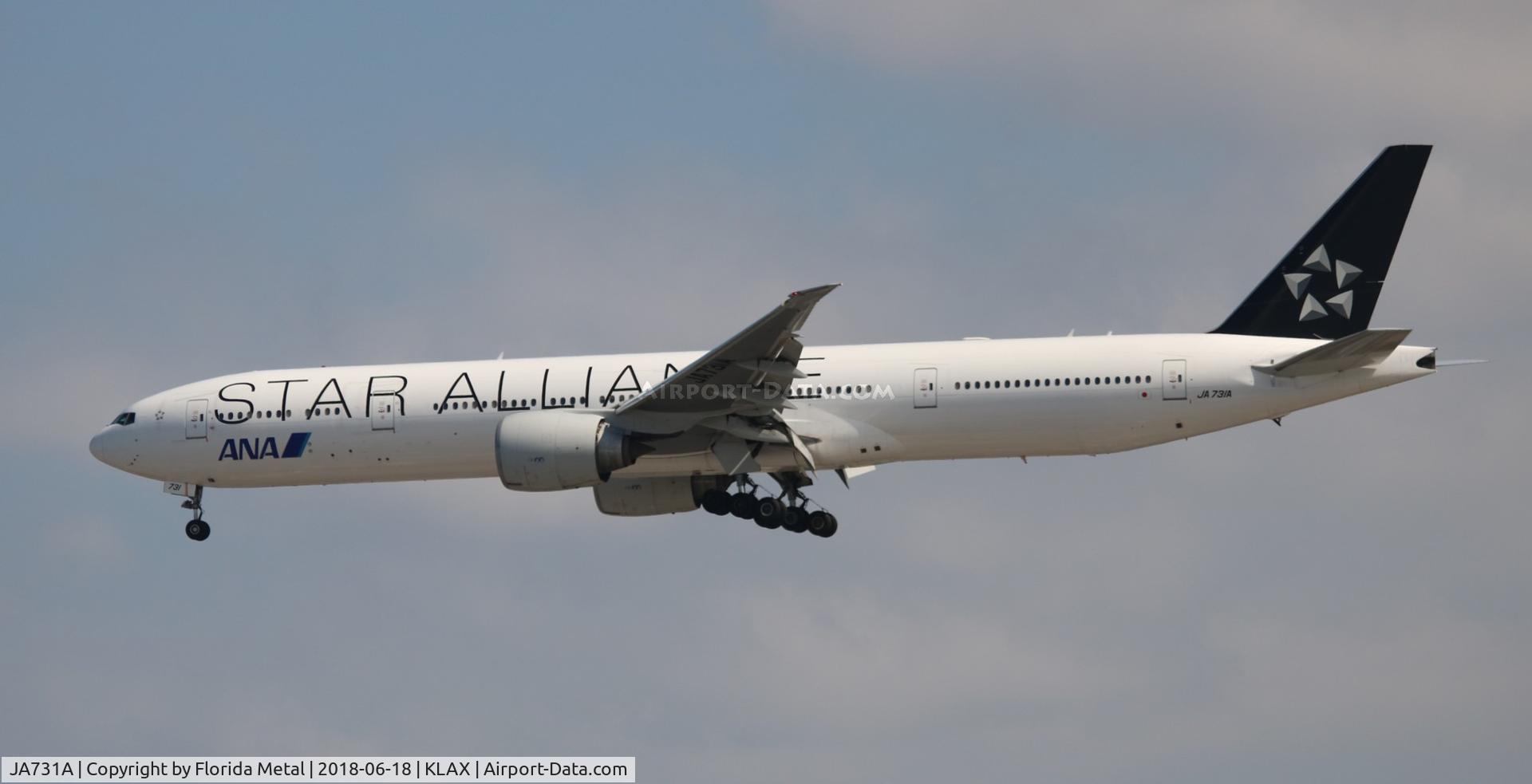 JA731A, 2004 Boeing 777-381/ER C/N 28281, LAX 2018