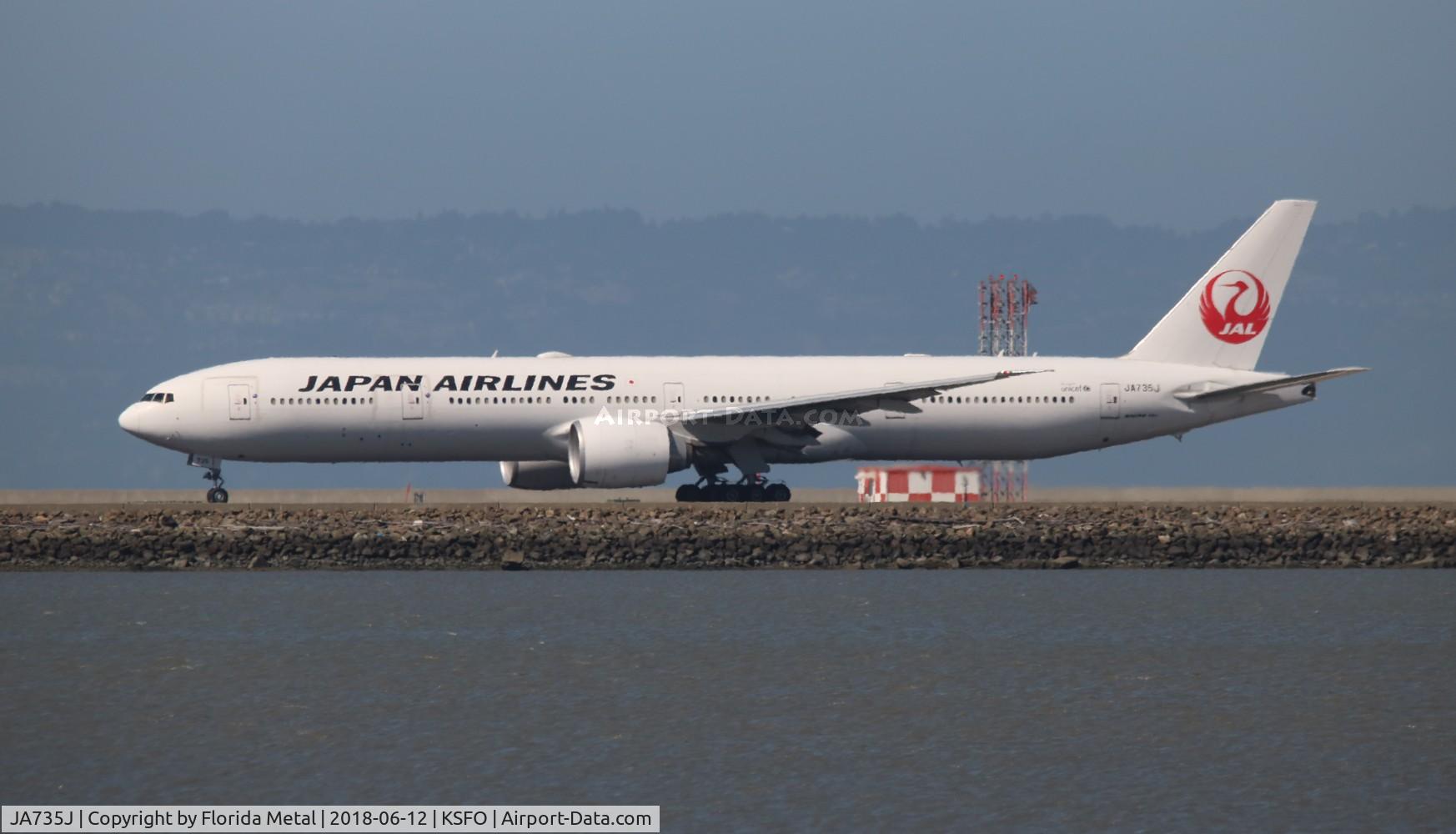 JA735J, 2006 Boeing 777-346/ER C/N 32434, SFO 2018