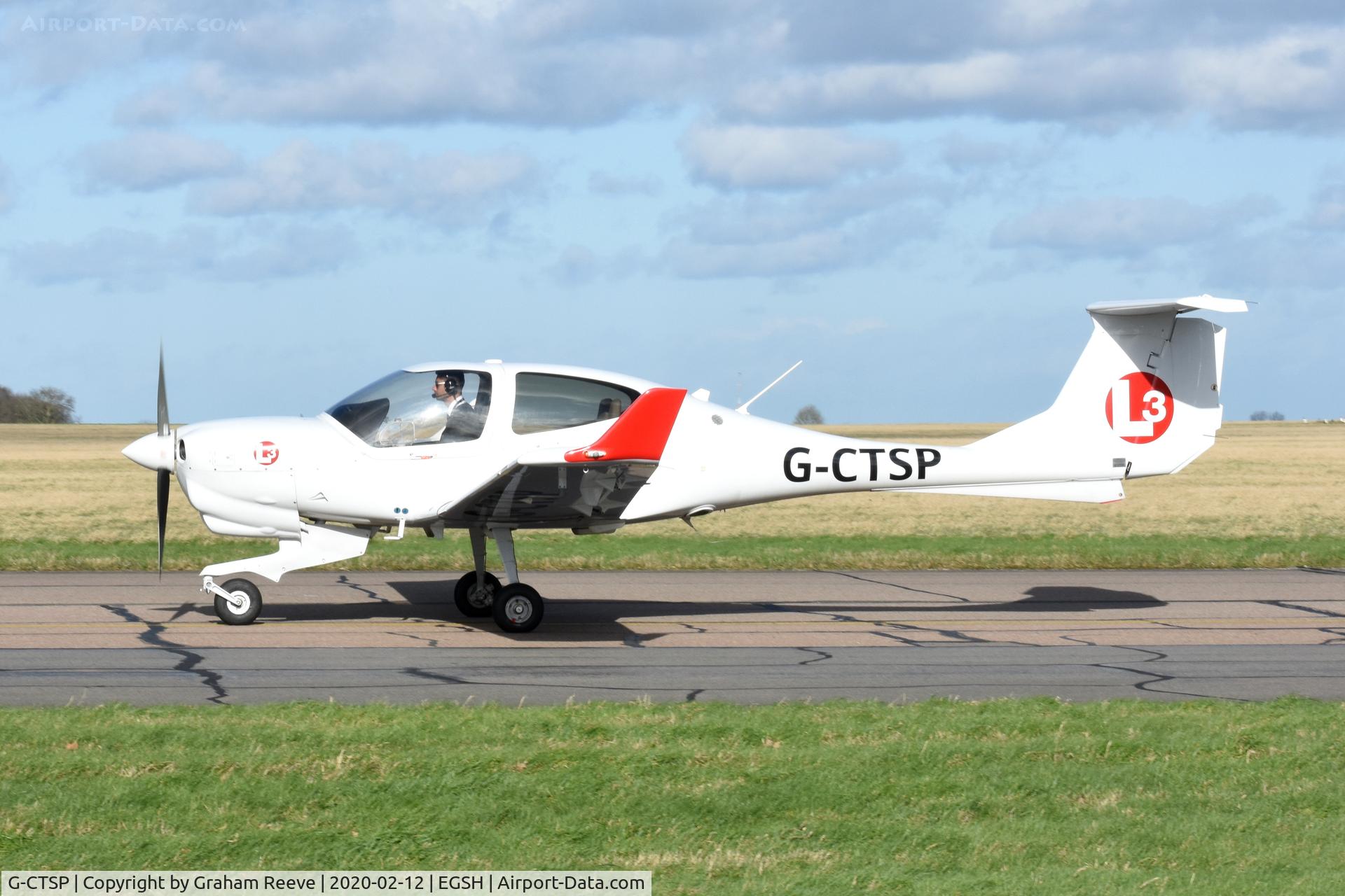 G-CTSP, 2016 Diamond DA-40NG Diamond Star C/N 40.N309, Just landed at Norwich.