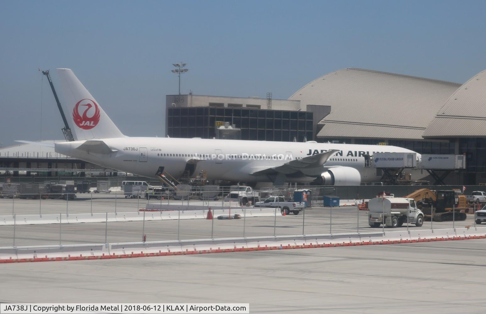 JA738J, 2008 Boeing 777-346/ER C/N 32436, LAX 2018