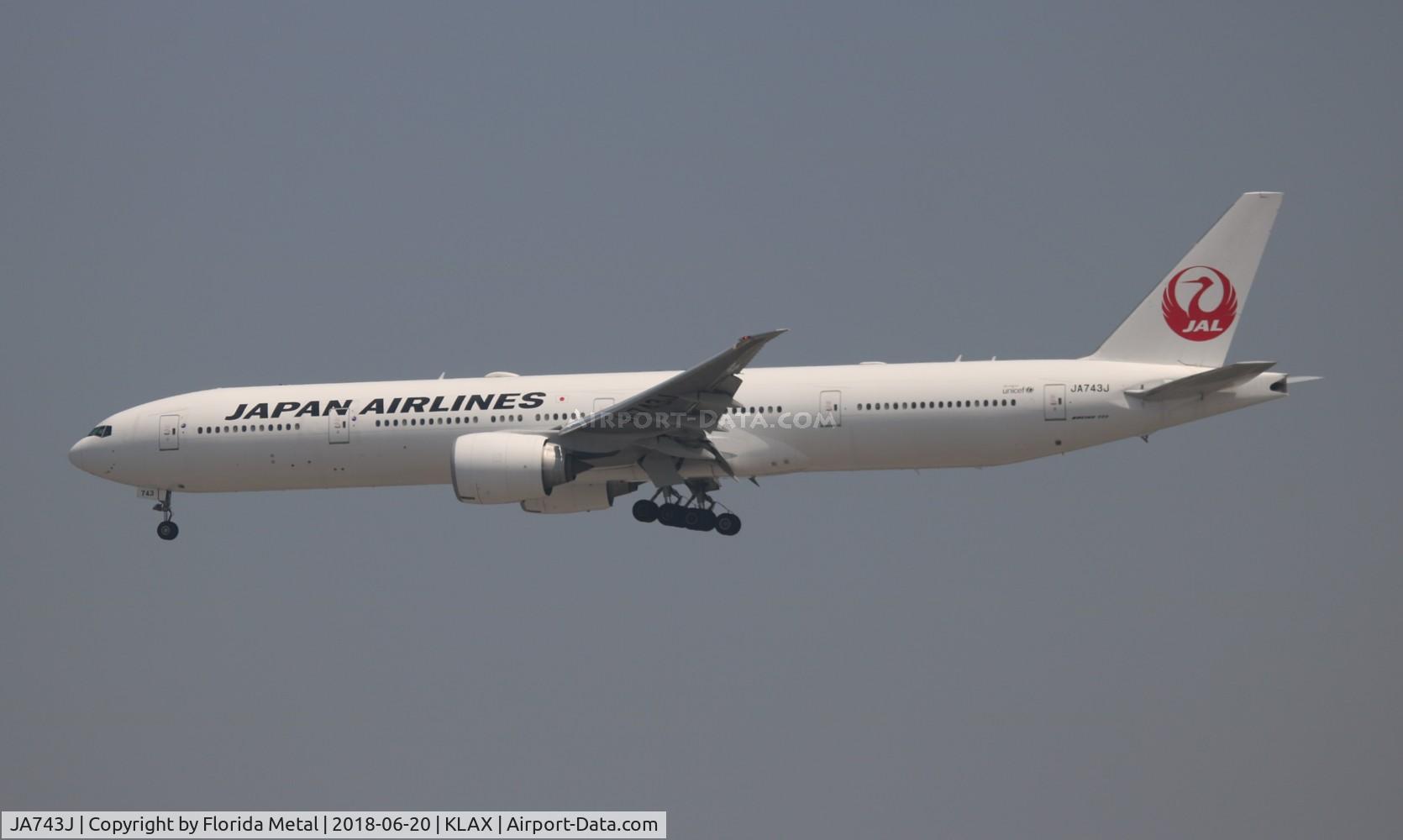 JA743J, 2009 Boeing 777-346/ER C/N 36130, LAX 2018