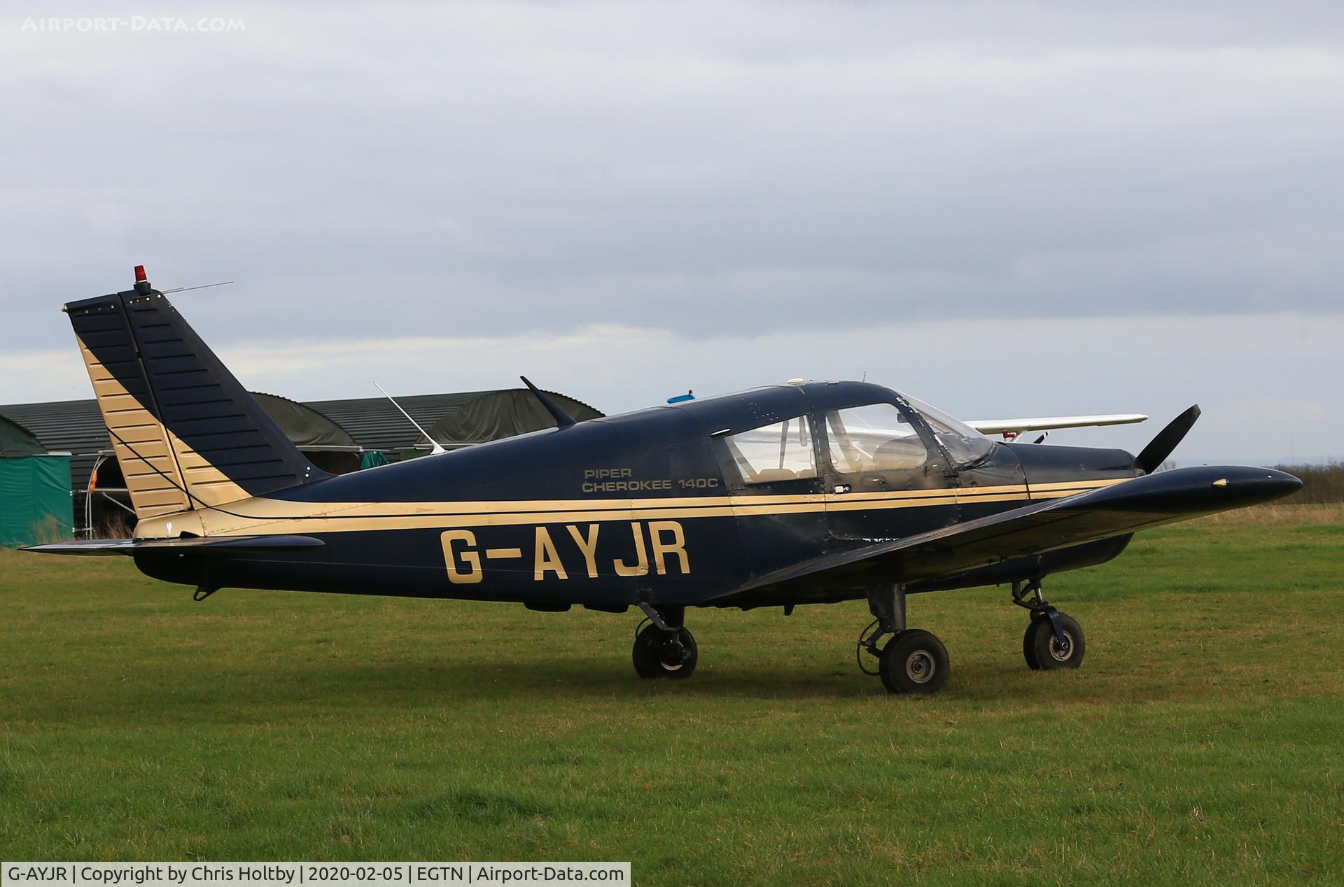 G-AYJR, 1970 Piper PA-28-140 Cherokee C/N 28-26694, Parked at Enstone Airfield, Oxon.