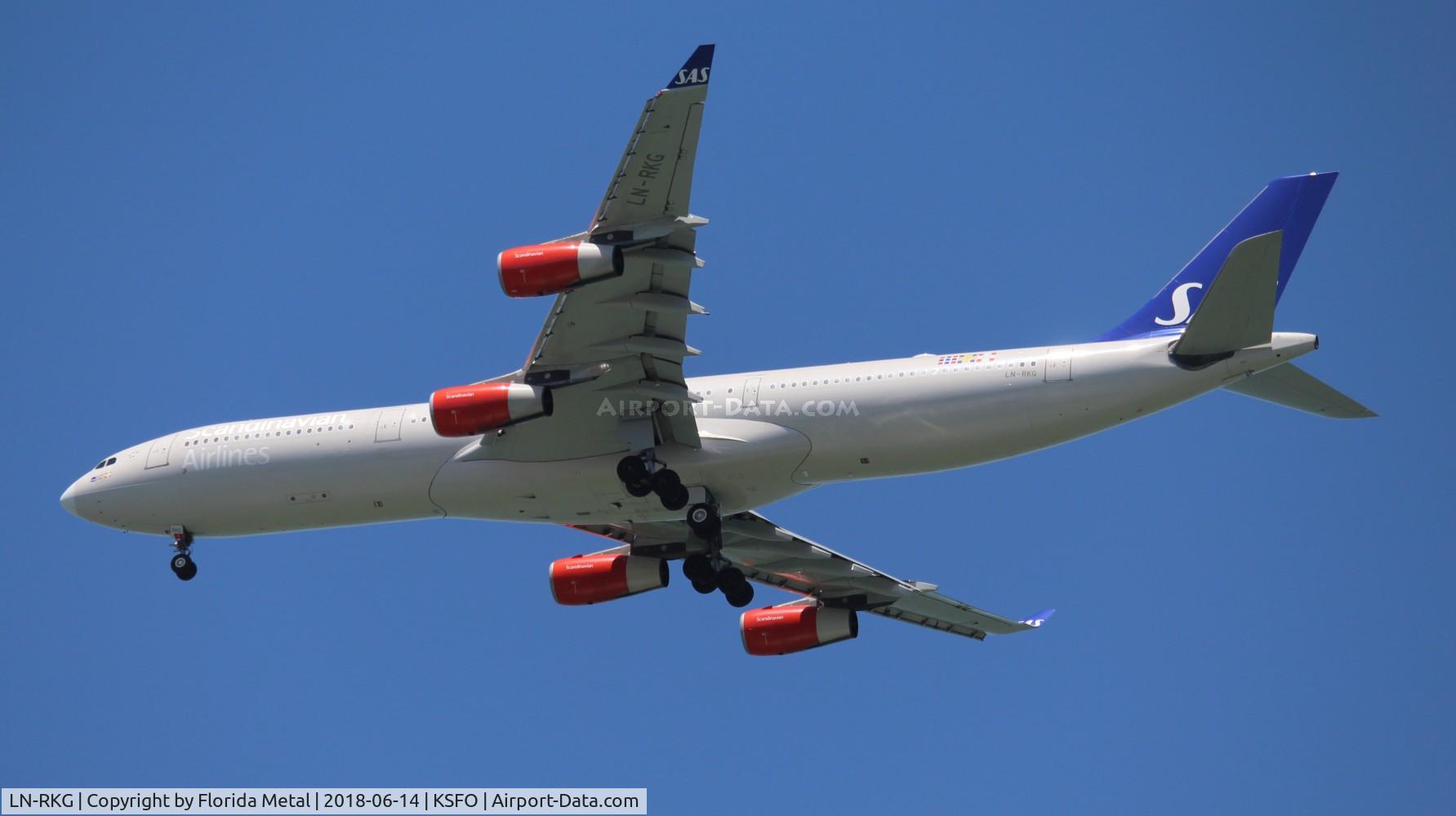 LN-RKG, 2001 Airbus A340-313X C/N 424, SFO 2018