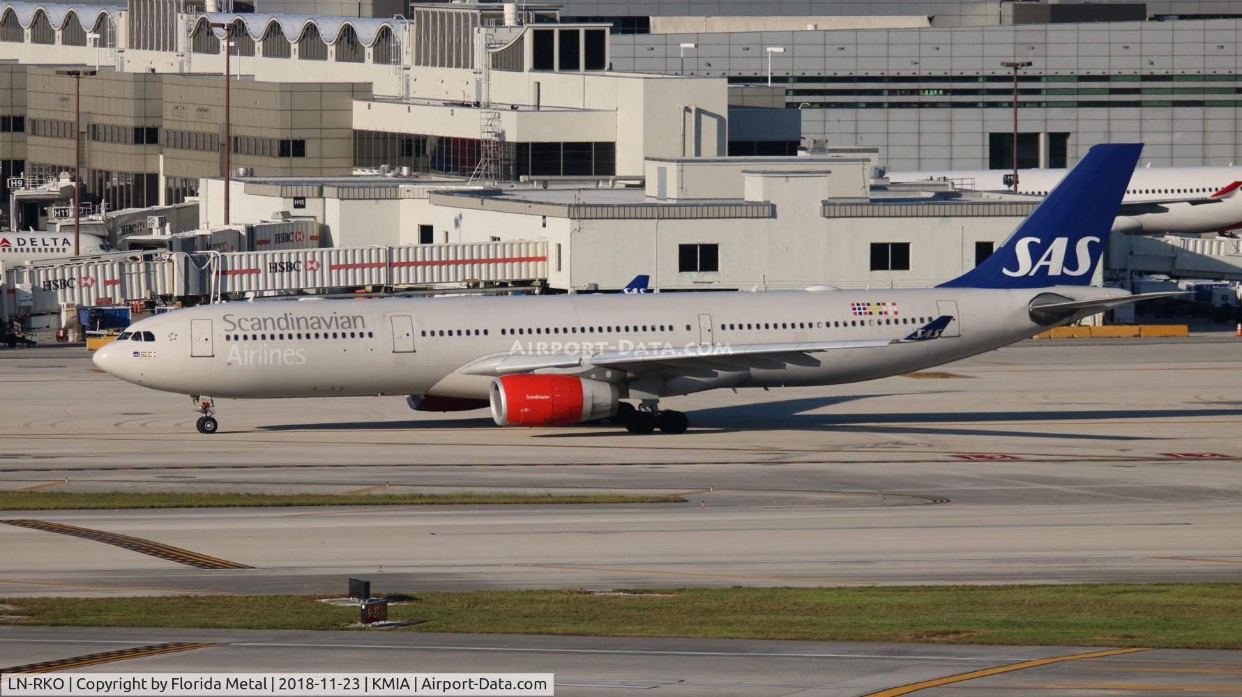 LN-RKO, 2003 Airbus A330-343X C/N 515, MIA 2018