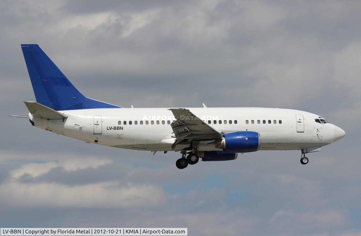 LV-BBN, 1993 Boeing 737-5H6 C/N 26454, MIA 2012